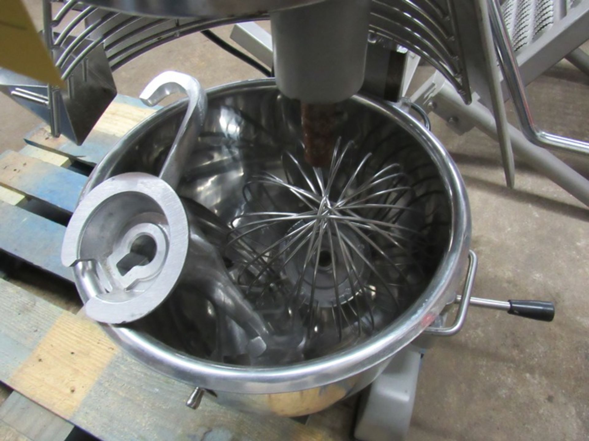 Globe Mdl. SP20 Mixer, Ser. #7223450, 20 qt. bowl, whisk, hook paddle, 110 volts;*** All Funds - Image 3 of 3