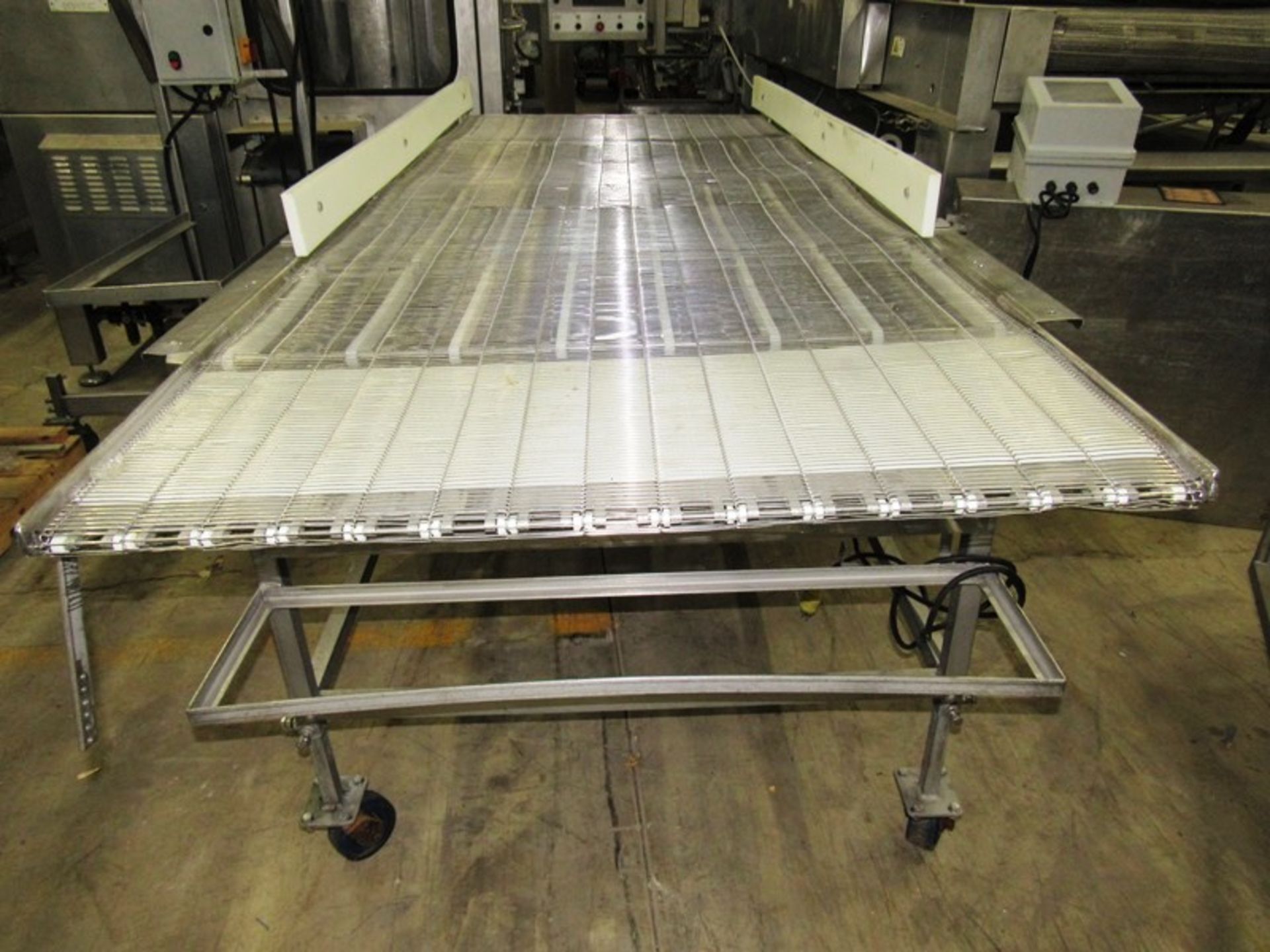 Stein Mdl. F-40 S.S. Frame Conveyor, 40" W X 9' L s.s. ladder chain belt, hydraulic operation, - Image 2 of 5