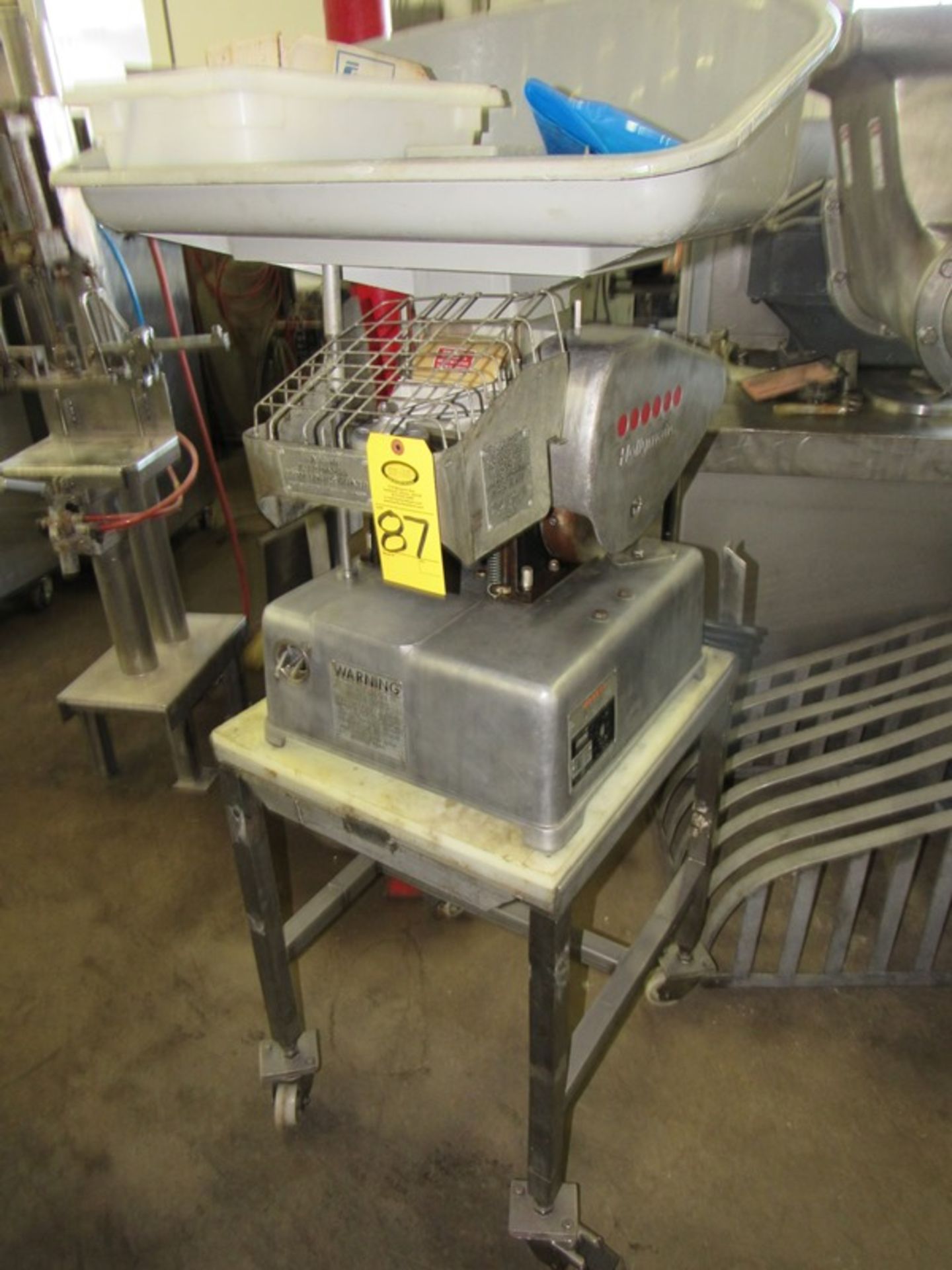 Hollymatic Mdl. 54 Patty Maker, Ser. #59604 on cart;;*** All Funds Must Be Received By Friday,