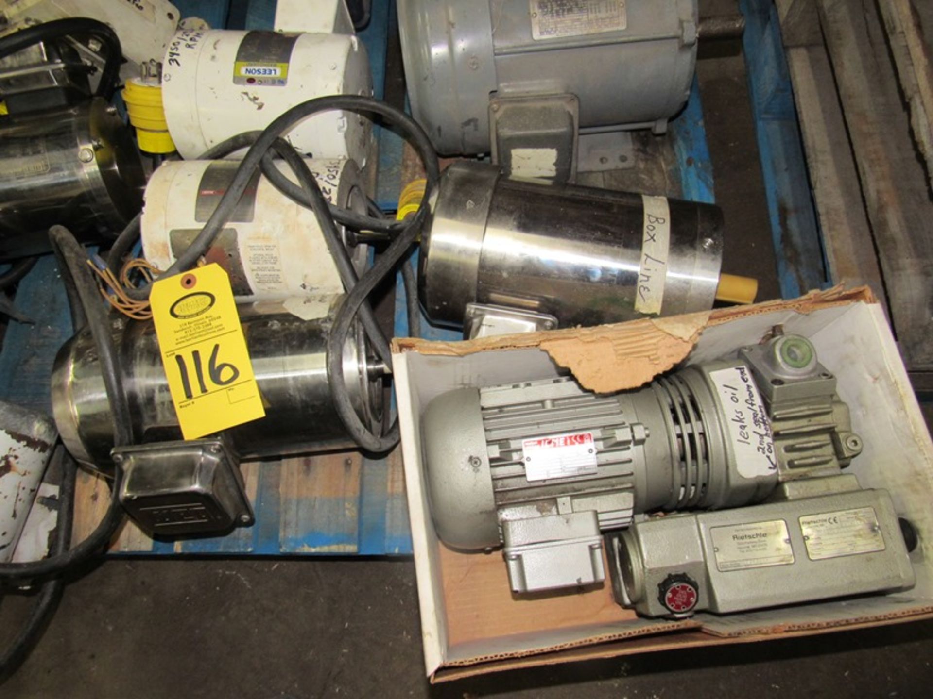 Lot Used Motors Gearboxes;*** All Funds Must Be Received By Friday, January 17th, 2020.; All - Image 3 of 5