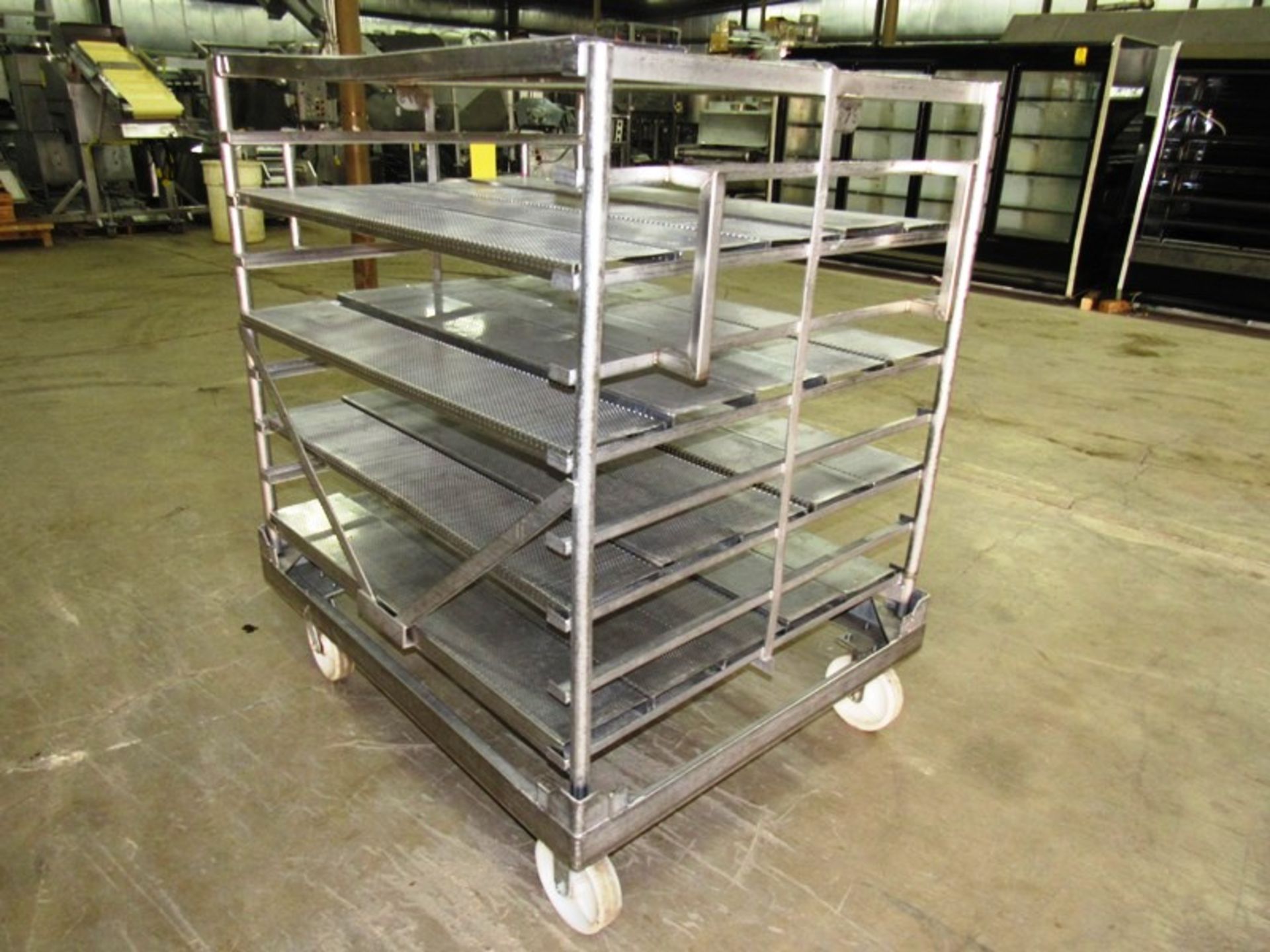 Stainless Steel Portable Racks, 43" W X 49" L X 61" T, 9 shelves, spaced 4 1/2" apart, 8" W X 48" - Image 2 of 5