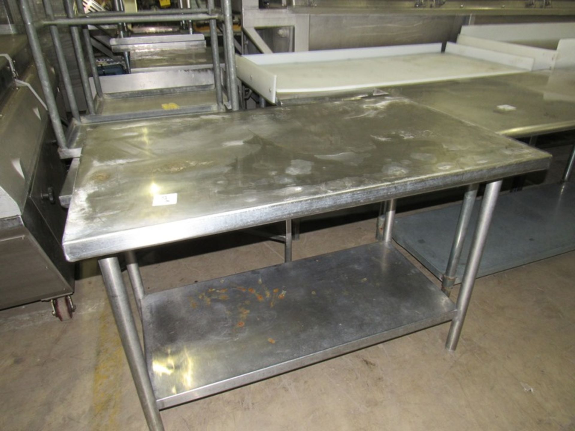 Lot Stainless Steel Tables, (2) 30" W X 4' L X 34" T, (1) 30" W X 5' L X 34" T;*** All Funds Must Be - Image 2 of 4