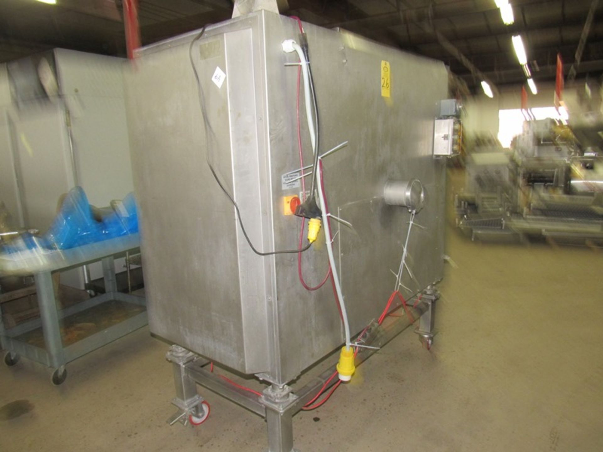 Hollymatic Mdl. 4300 Mixer/Grinder, load cells, on wheels, Ser. #4300120010, 6" head plates, GSE - Image 3 of 12