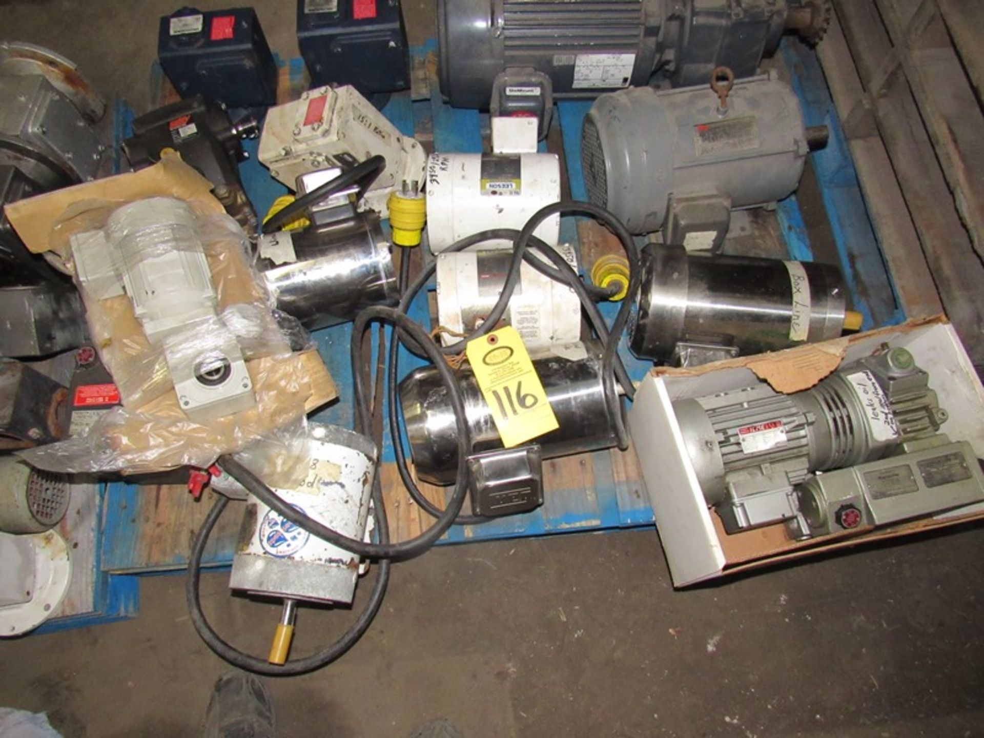 Lot Used Motors Gearboxes;*** All Funds Must Be Received By Friday, January 17th, 2020.; All