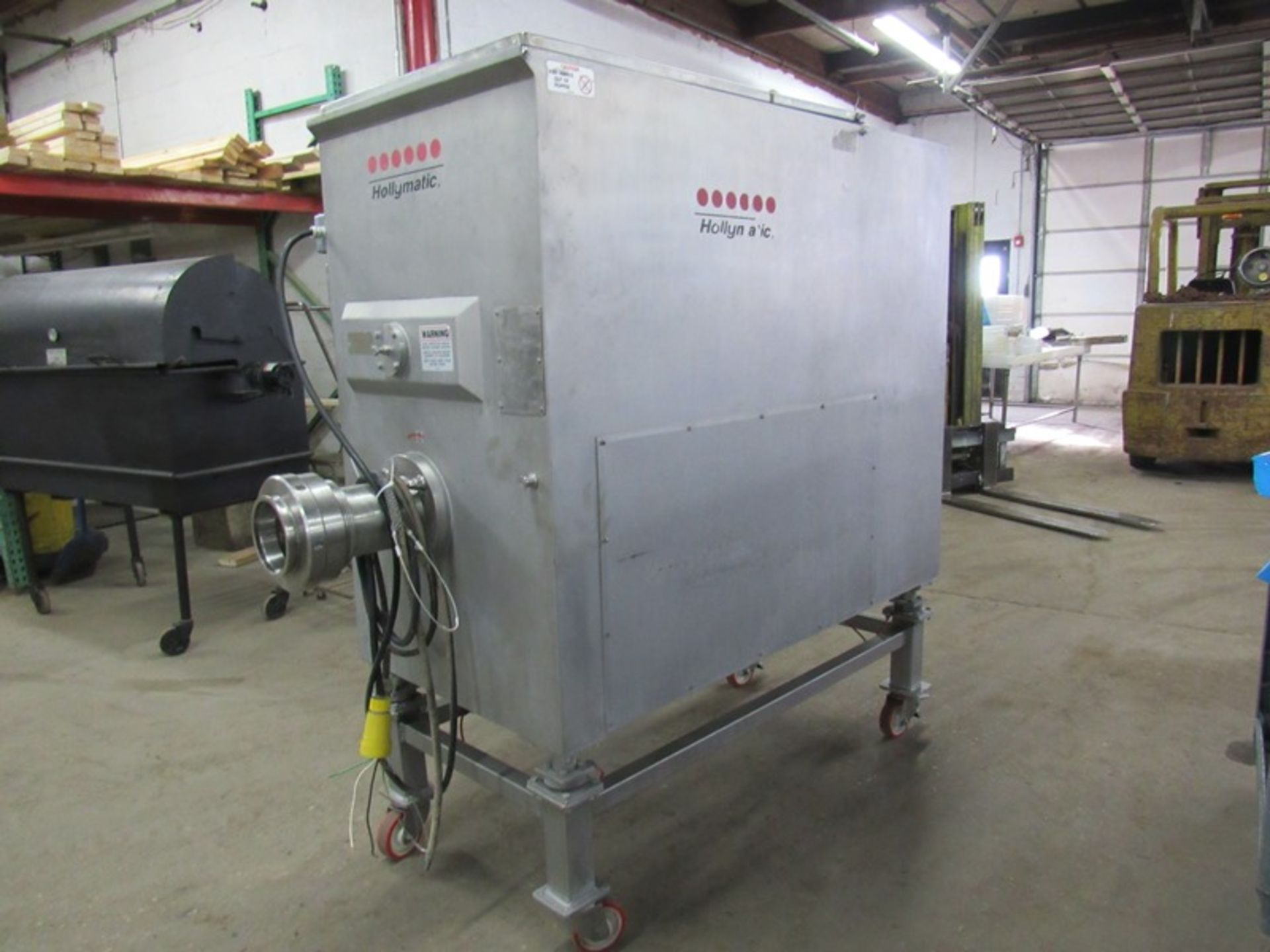 Hollymatic Mdl. 4300 Mixer/Grinder, load cells, on wheels, Ser. #4300120010, 6" head plates, GSE - Image 2 of 12