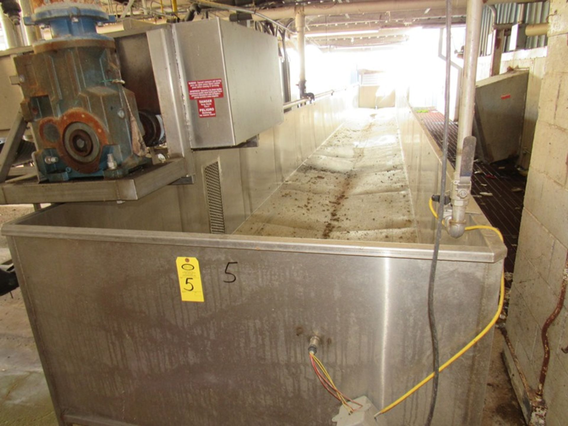 Stainless Steel Trough, 63" W X 60' L X 36" D, 4" water inlet/outlet (Required Loading Fee $600.00