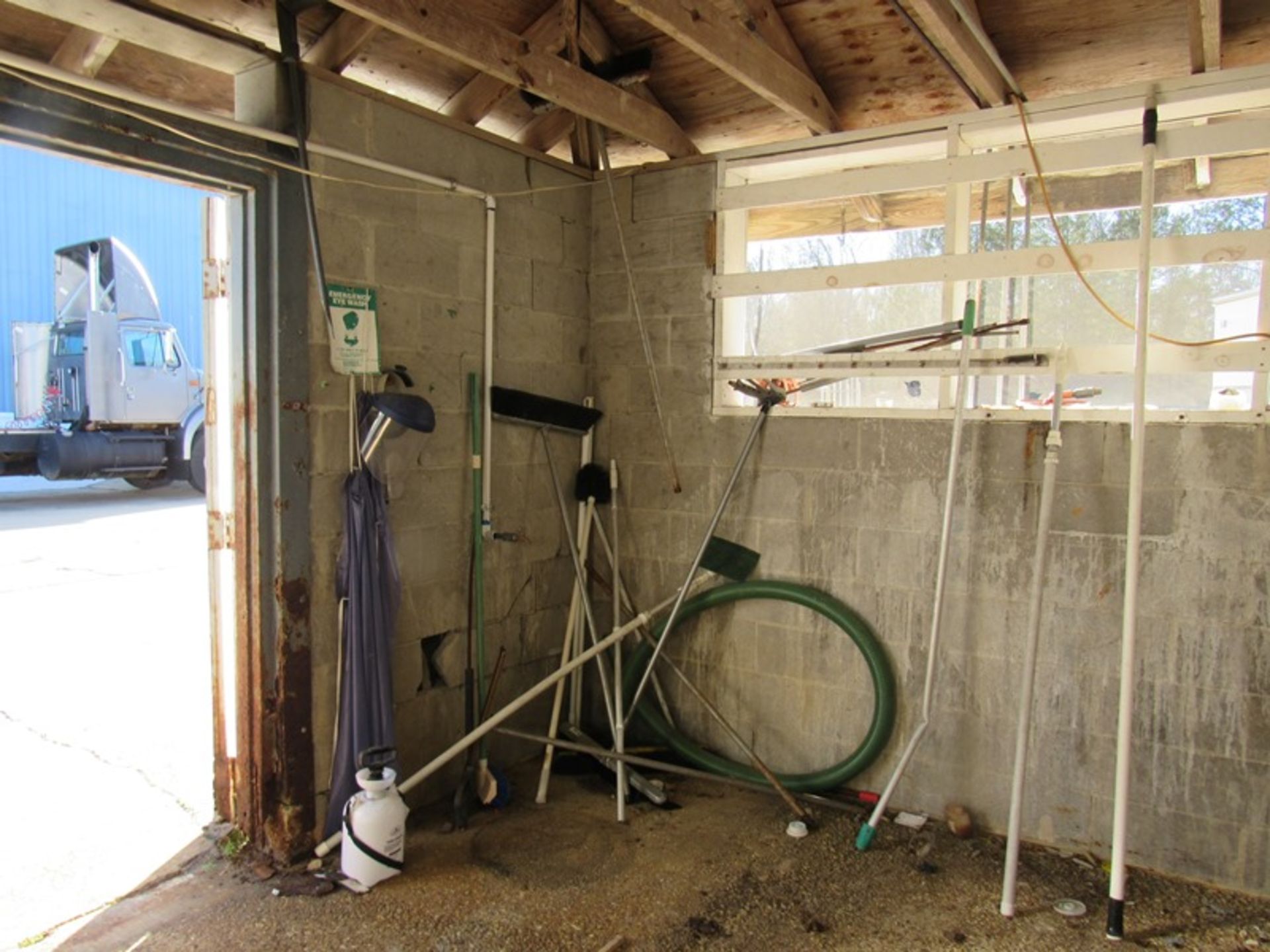 Lot Compressor Room Contents: Desk, Chairs, Hose, Sprayers, Bump Caps, Boots, Stainless Steel - Image 10 of 10