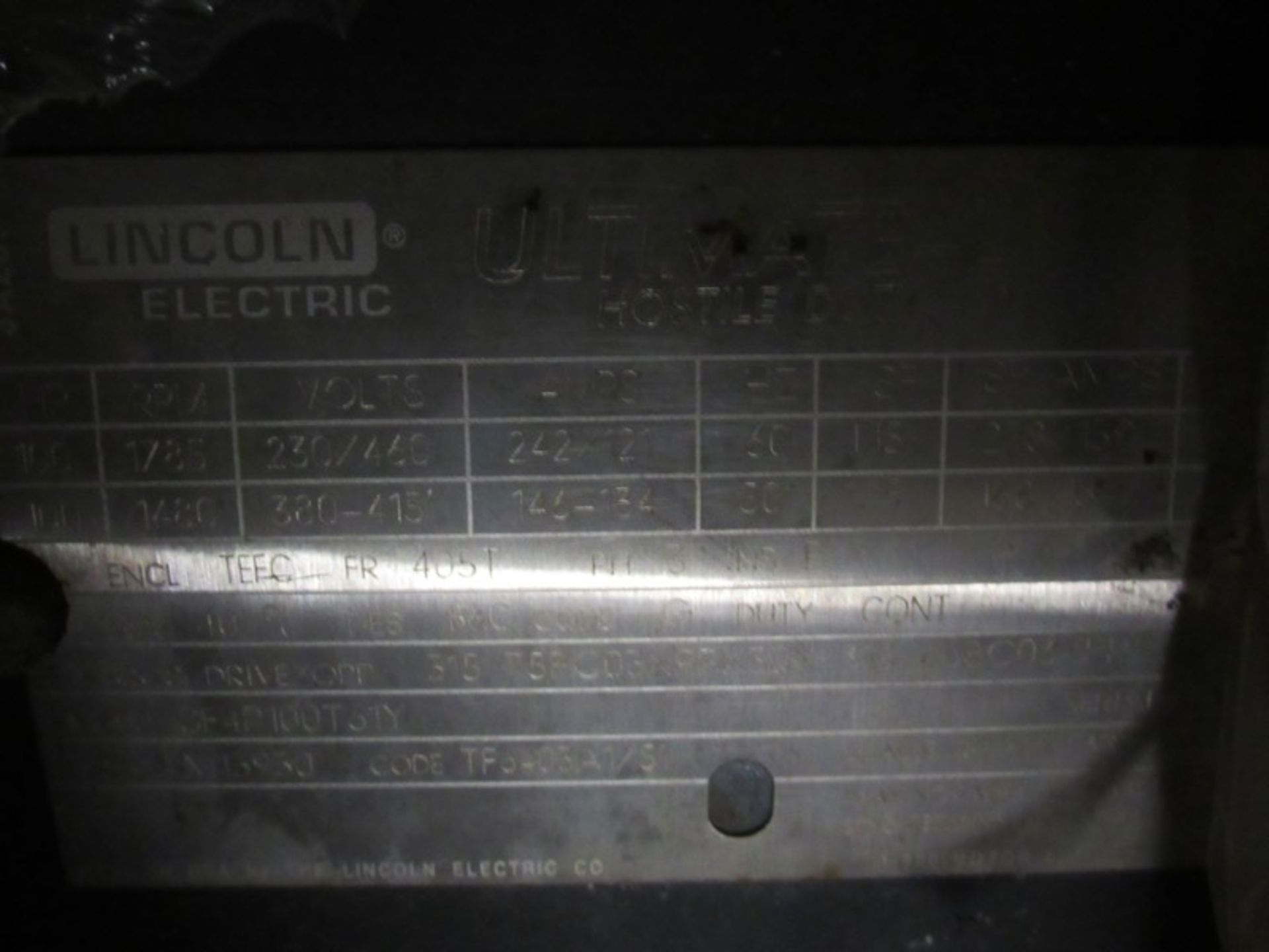 Motor, 460 volts, 1785 RPM, 121 Amps, 100 h.p., 230/460 volts (Required Loading Fee $150.00 Norm - Image 2 of 2