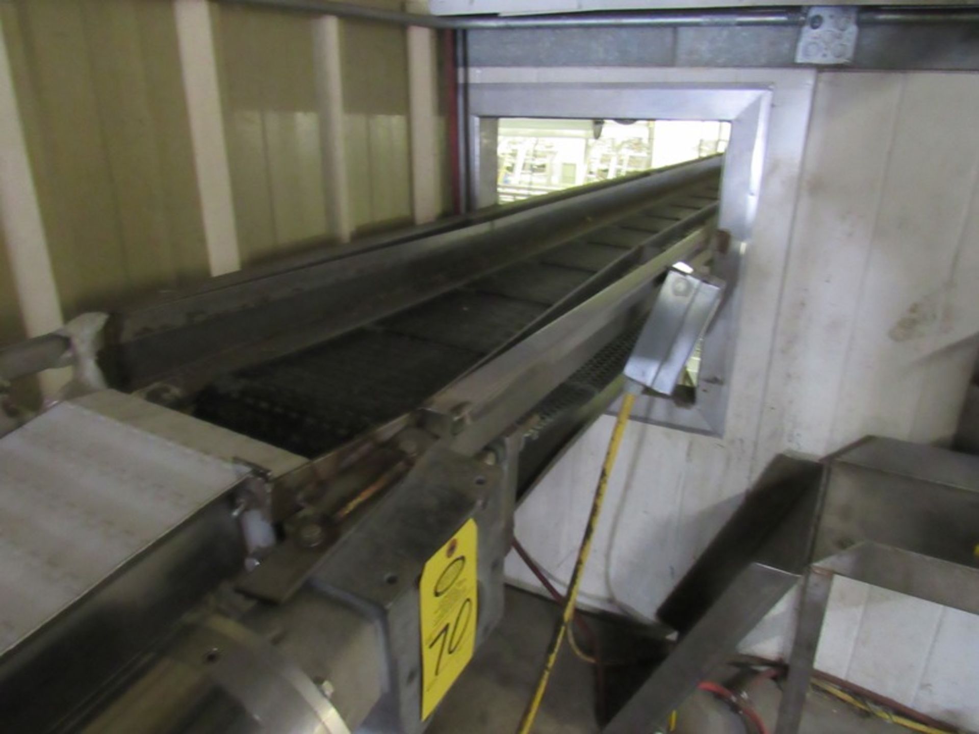 Stainless Steel Ceiling Suspend Conveyor, 12" W X 90' L, 1 h.p. motor, incline/decline (Required - Image 3 of 10