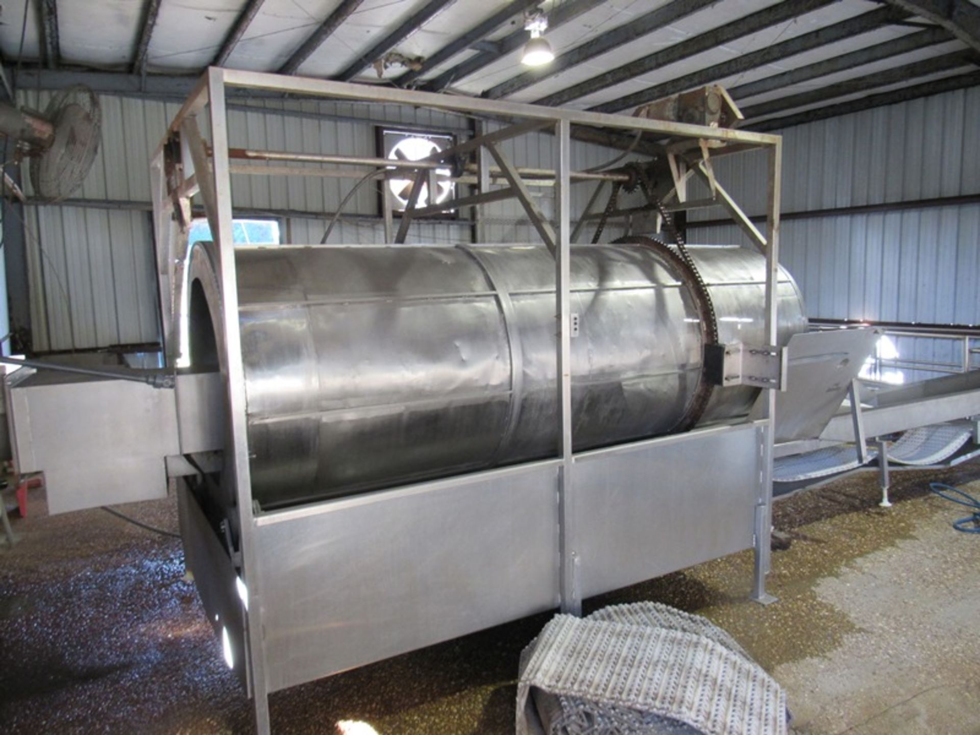 Lot Stainless Steel Reclaim Screen, 42" Dia. X 10' L on stainless steel tan 12, stainless steel