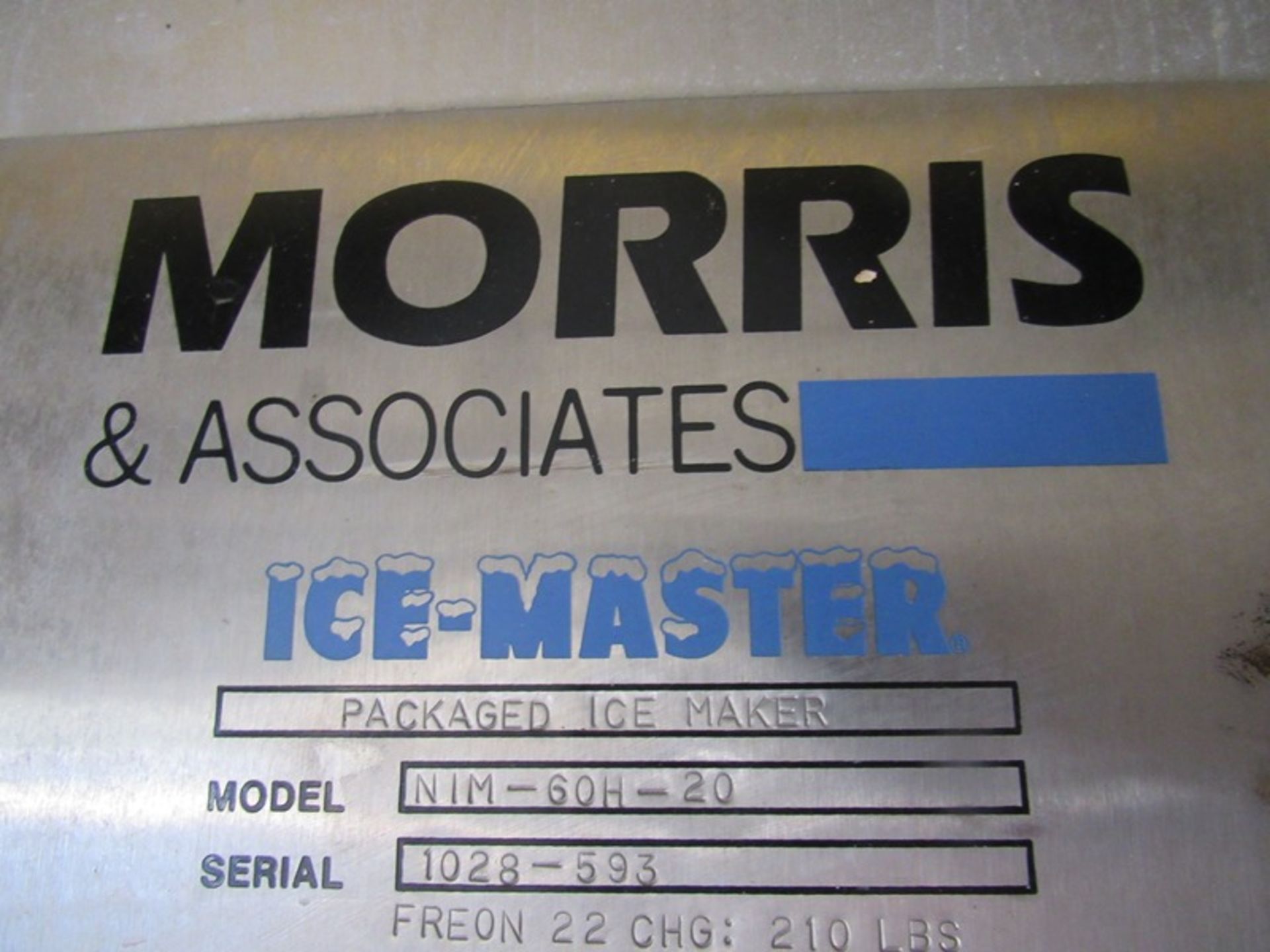 Morris Mdl. NIM60H-20 Packaged Ice Maker, Ser. #1028-593 ( (CAN BE REMOVED BY REMOVING A WALL COST - Image 6 of 6