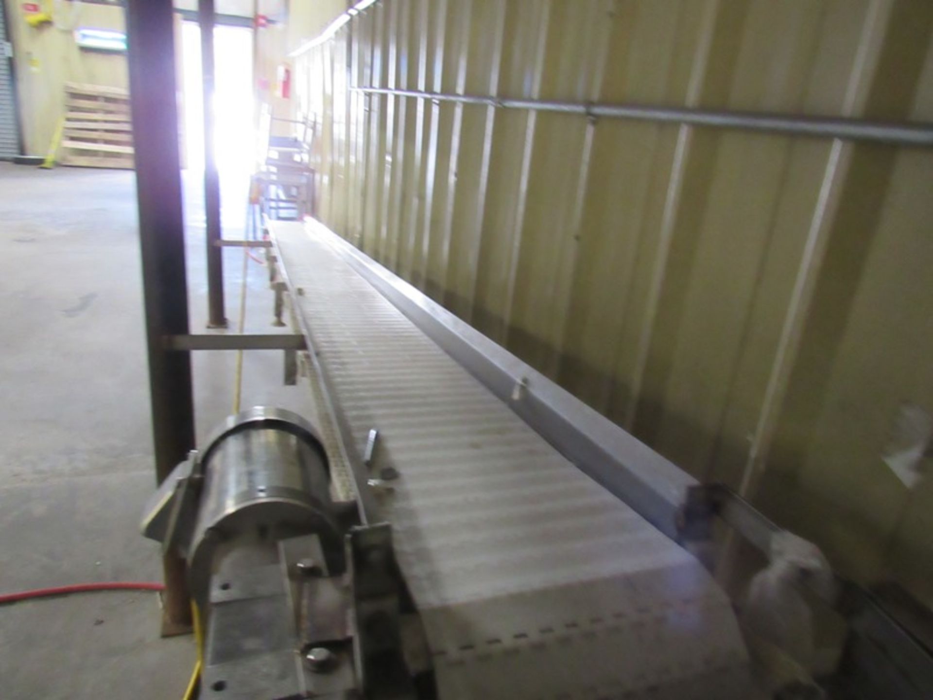 Stainless Steel Ceiling Suspend Conveyor, 12" W X 90' L, 1 h.p. motor, incline/decline (Required - Image 2 of 10