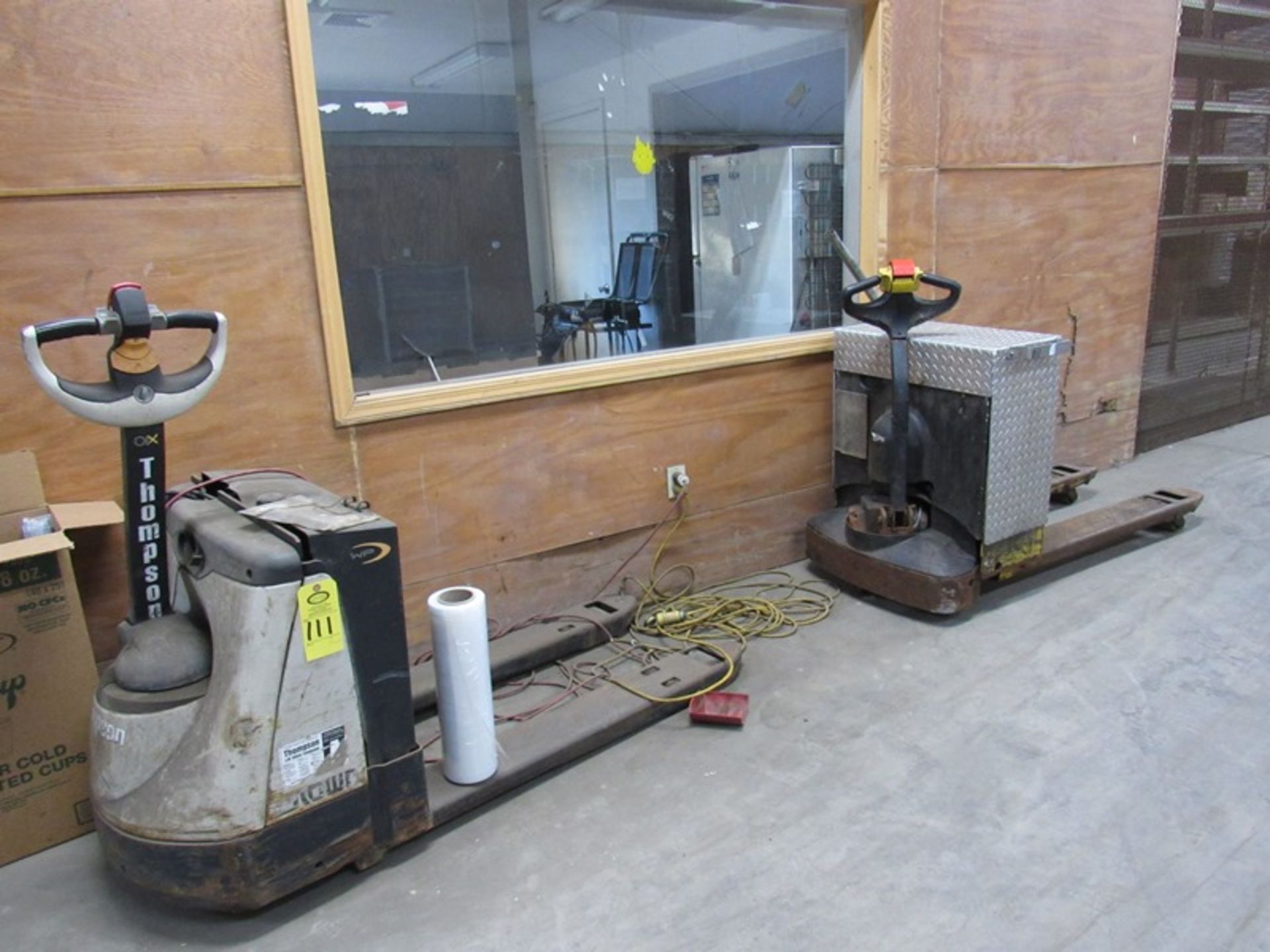 Lot of (3) Electric Pallet Jacks, 24 volts (not in service) (Required Loading Fee $150.00 Norm