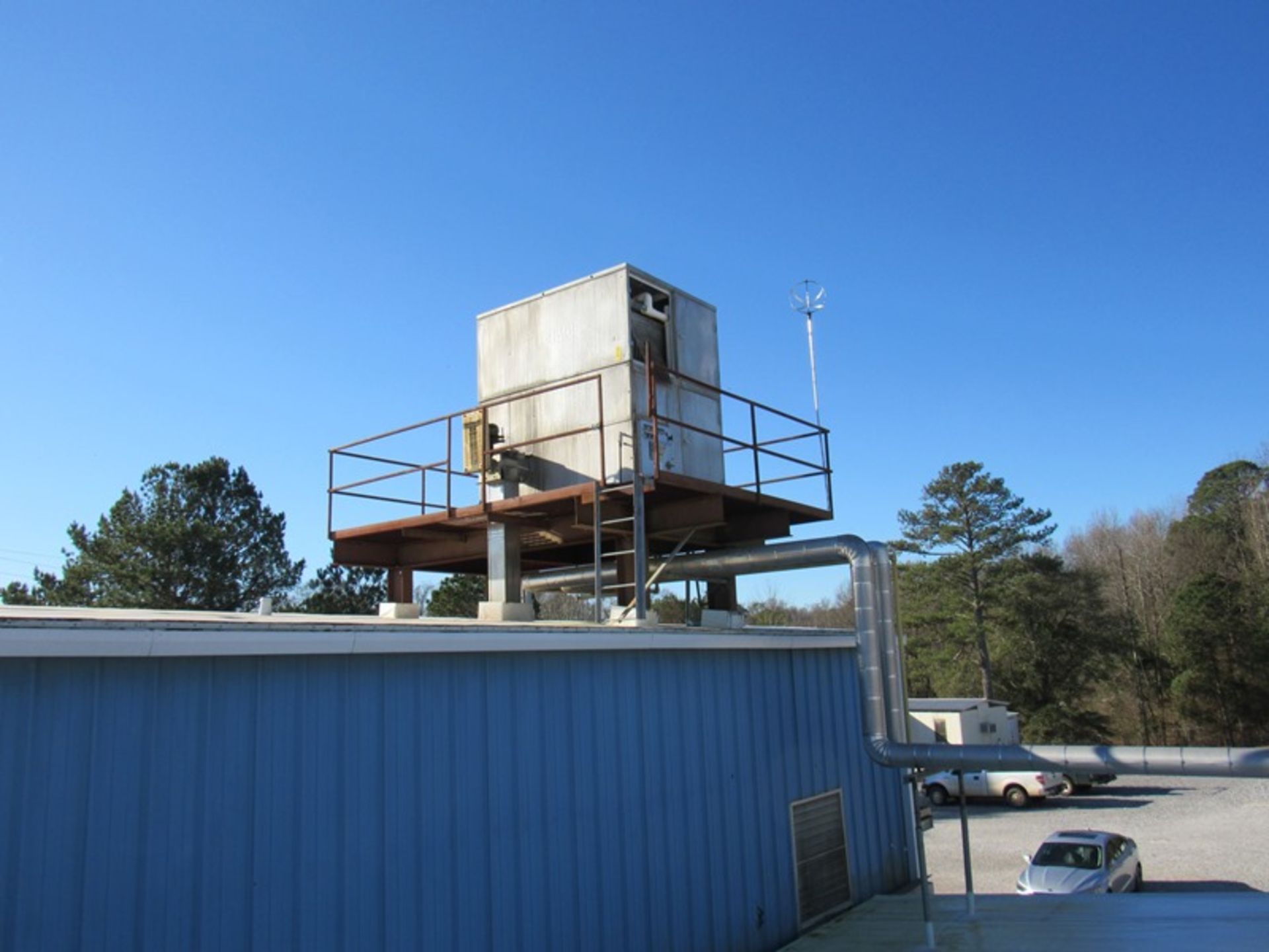 Turbo Mdl. Tigar 36-20 Ammonia Plate Chiller, Ser. #E022030, on roof top structure, 21 plates in - Image 8 of 9