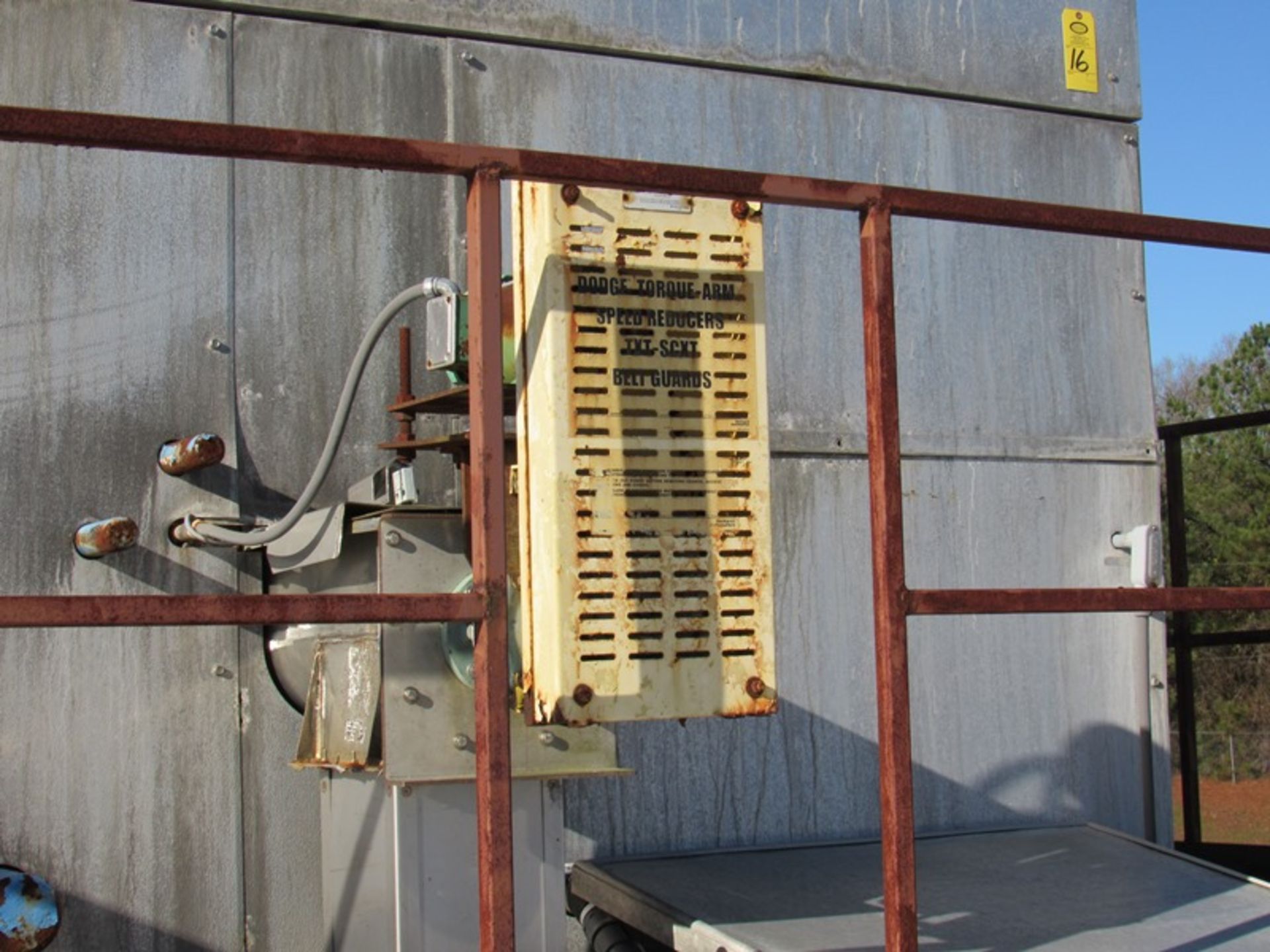 Turbo Mdl. Tigar 36-20 Ammonia Plate Chiller, Ser. #E022030, on roof top structure, 21 plates in - Image 7 of 9