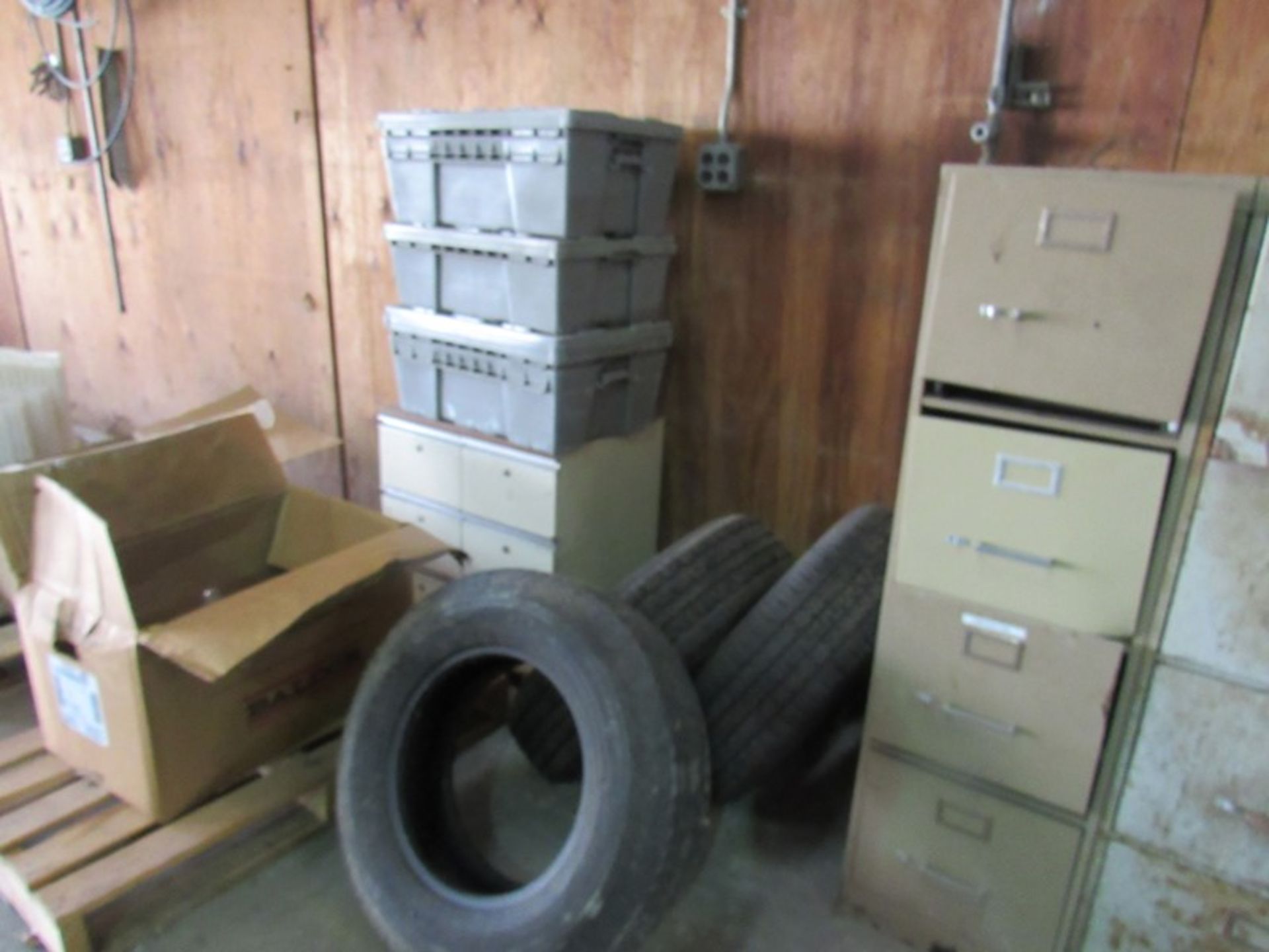 Lot Contents Garage: Refrigerators, 2-Wheel Cart, Benches, Misc. Motors, Hose Reels, Cabinets, - Image 13 of 27