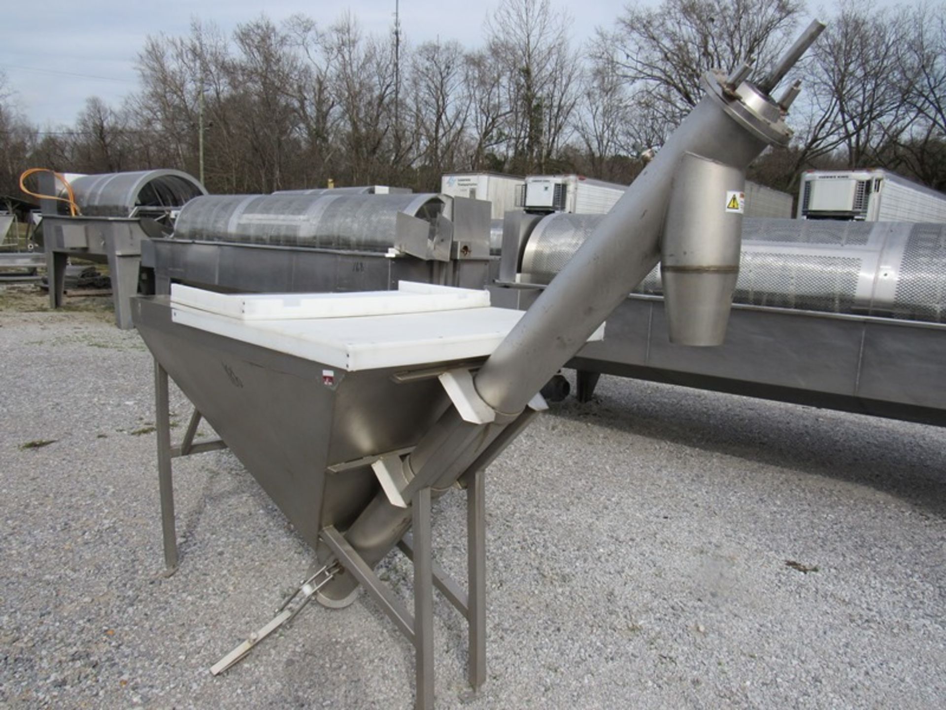Stainless Steel Screw Conveyor, 6" Dia. X 6' L screw, 3' W X 4' L X 3' D hopper (Required Loading
