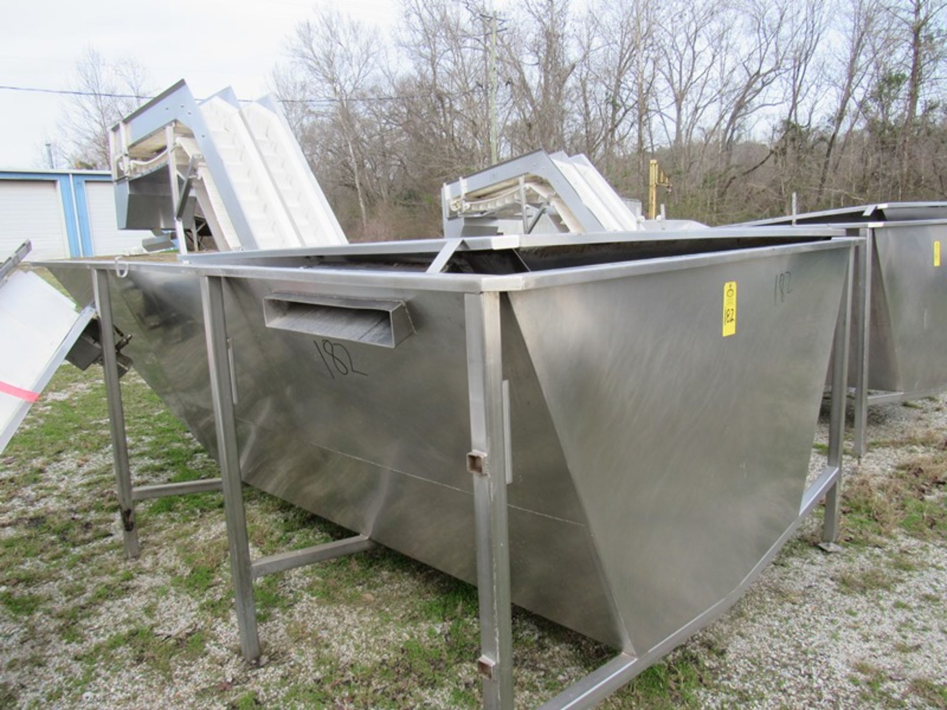 Stainless Steel Incline Double Conveyor, flighted plastic belt, 6" W X 16' L, 3" H flights, spaced - Image 2 of 5
