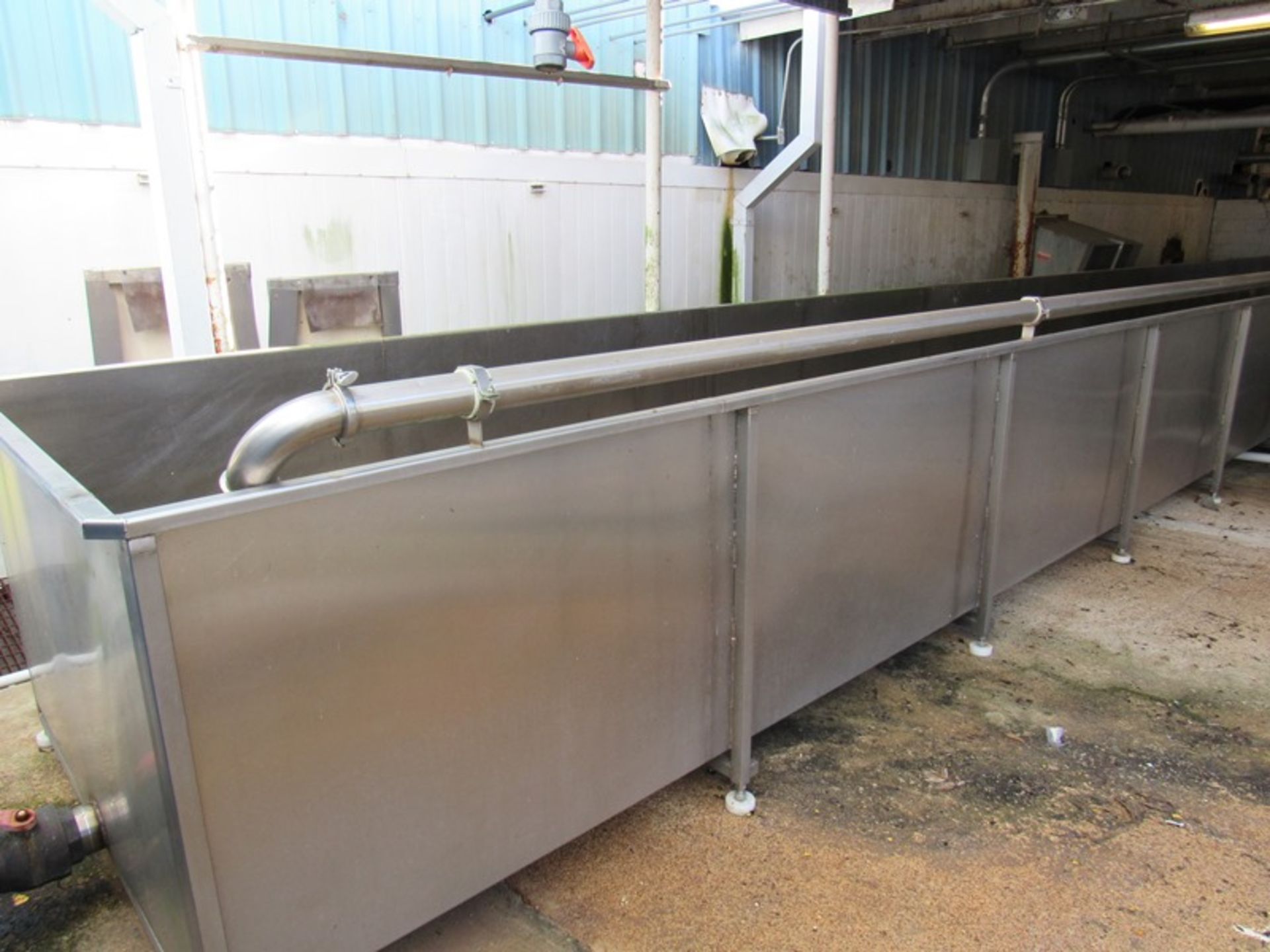 Stainless Steel Trough, 63" W X 60' L X 36" D, 4" water inlet/outlet (Required Loading Fee $600.00 - Image 2 of 4