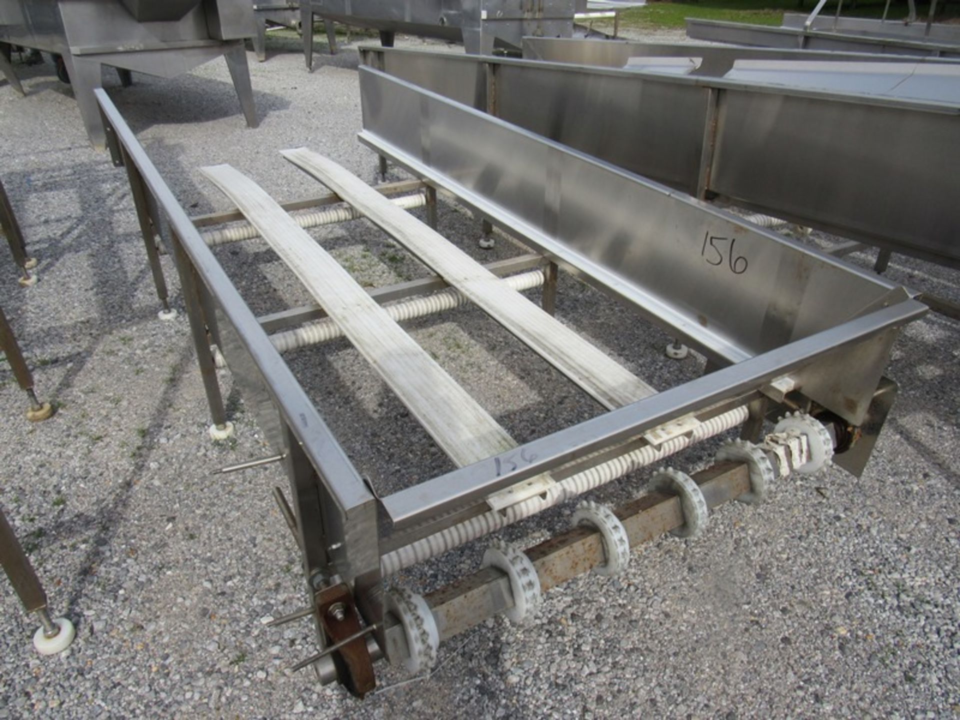 Lot Stainless Steel Conveyor Frames, (1) 4' W X 15' L, (1) 4' W X 8' L, (1) 4' W X 10' L, (1) 4' W X - Image 6 of 13