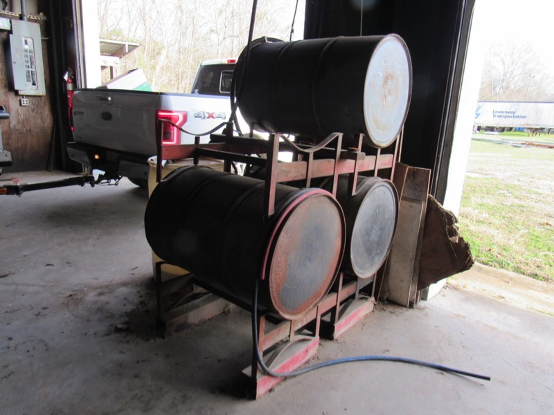 Lot Contents Garage: Refrigerators, 2-Wheel Cart, Benches, Misc. Motors, Hose Reels, Cabinets, - Image 17 of 27