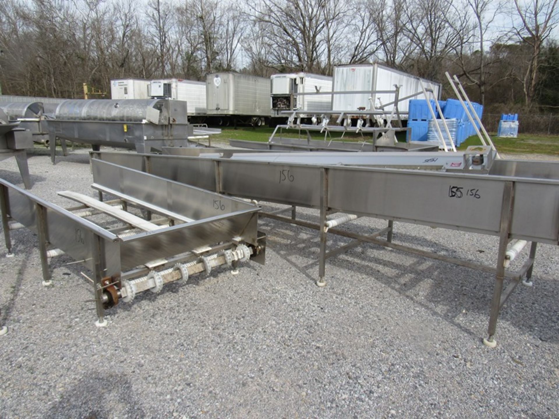 Lot Stainless Steel Conveyor Frames, (1) 4' W X 15' L, (1) 4' W X 8' L, (1) 4' W X 10' L, (1) 4' W X - Image 5 of 13