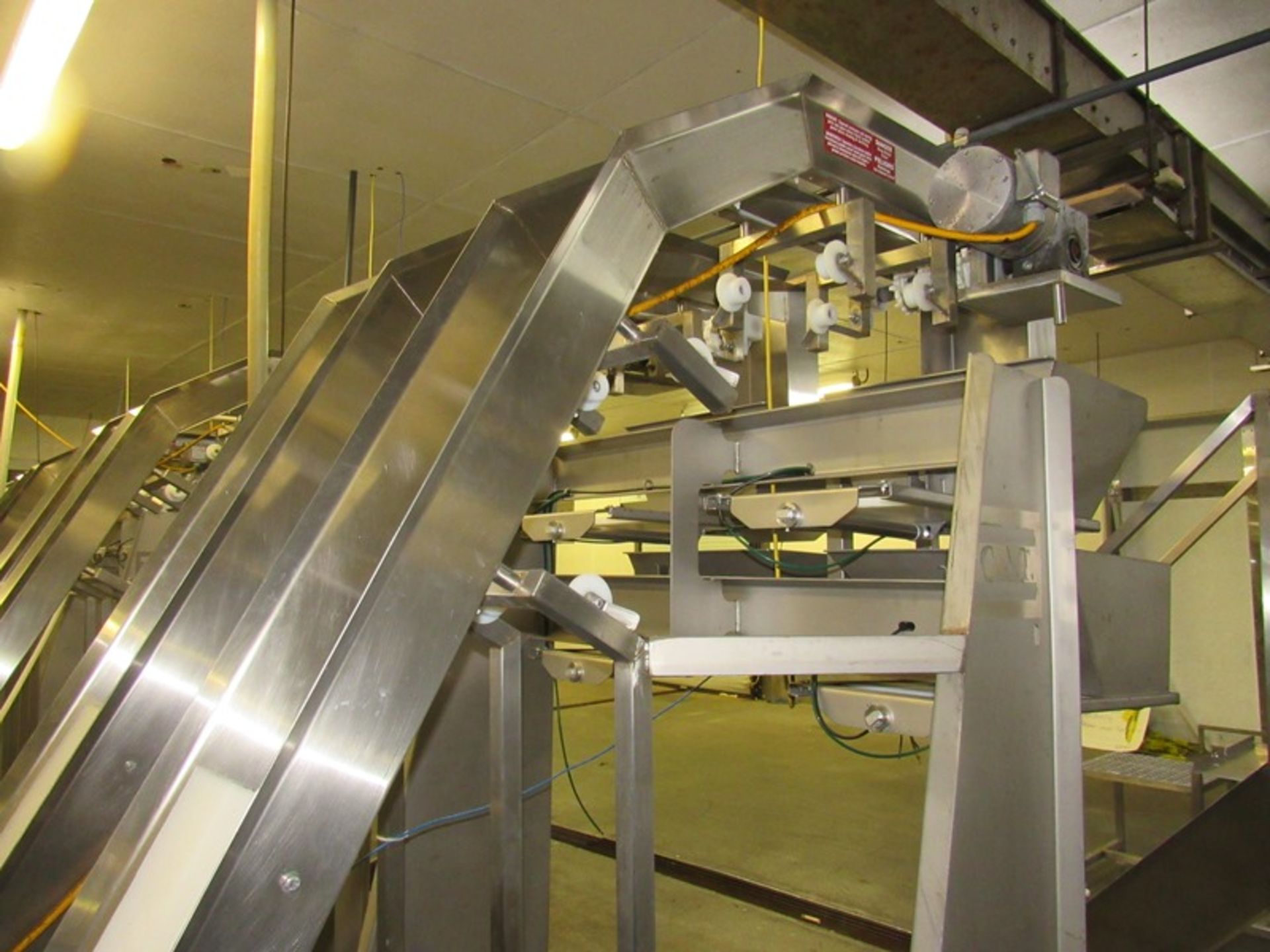 C.A.T. Dual Lane Conveyor, 10" W X 48' L with inclined conveyors each side, 10" W X 9' L (no - Image 2 of 5