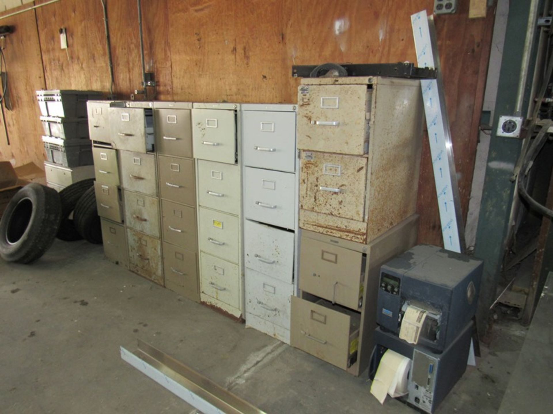 Lot Contents Garage: Refrigerators, 2-Wheel Cart, Benches, Misc. Motors, Hose Reels, Cabinets, - Image 12 of 27