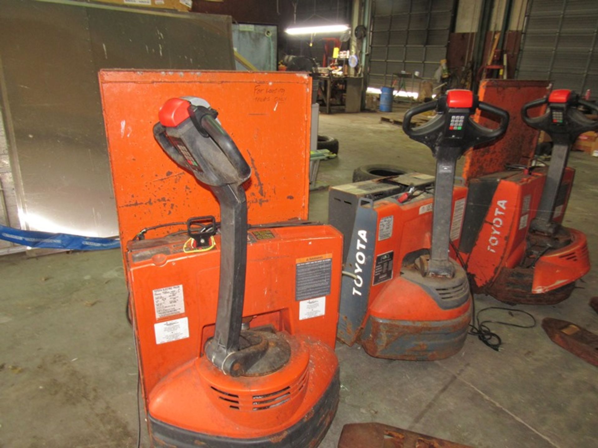 Lot of (2) Toyota Electric Pallet Jacks, 24 volt, on board chargers (Required Loading Fee $200.00 - Image 2 of 2
