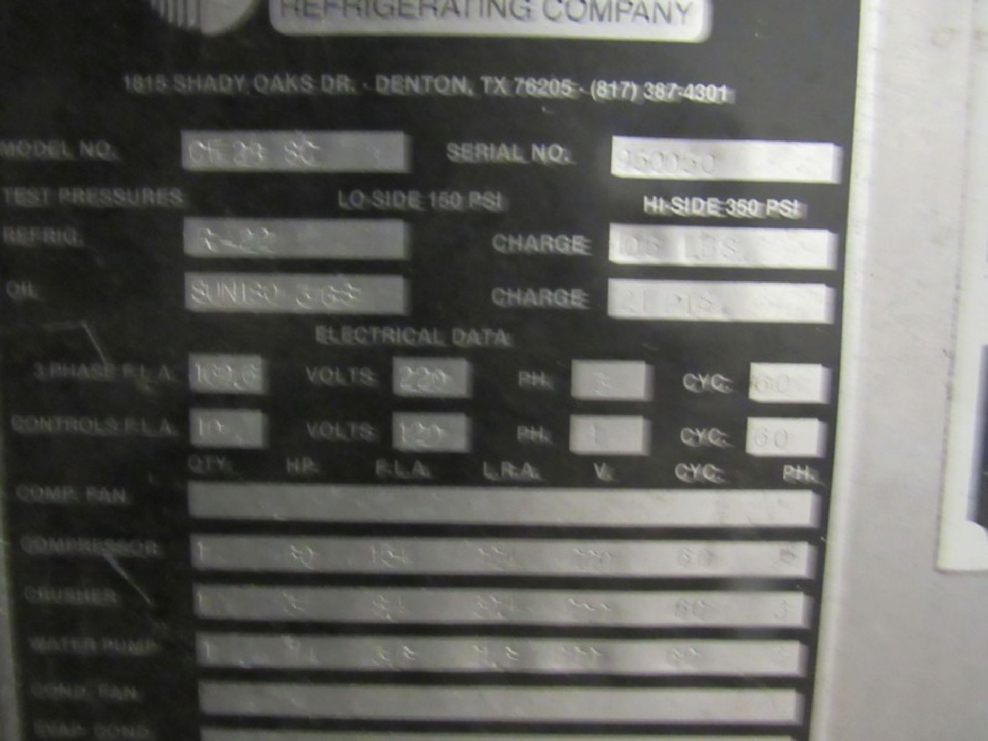 Turbo Mdl. CF23SL Plate Chiller, Ser. #950050, 14 plates (DUE TO COST OF REMOVAL, HAVING TO OPEN - Image 5 of 6