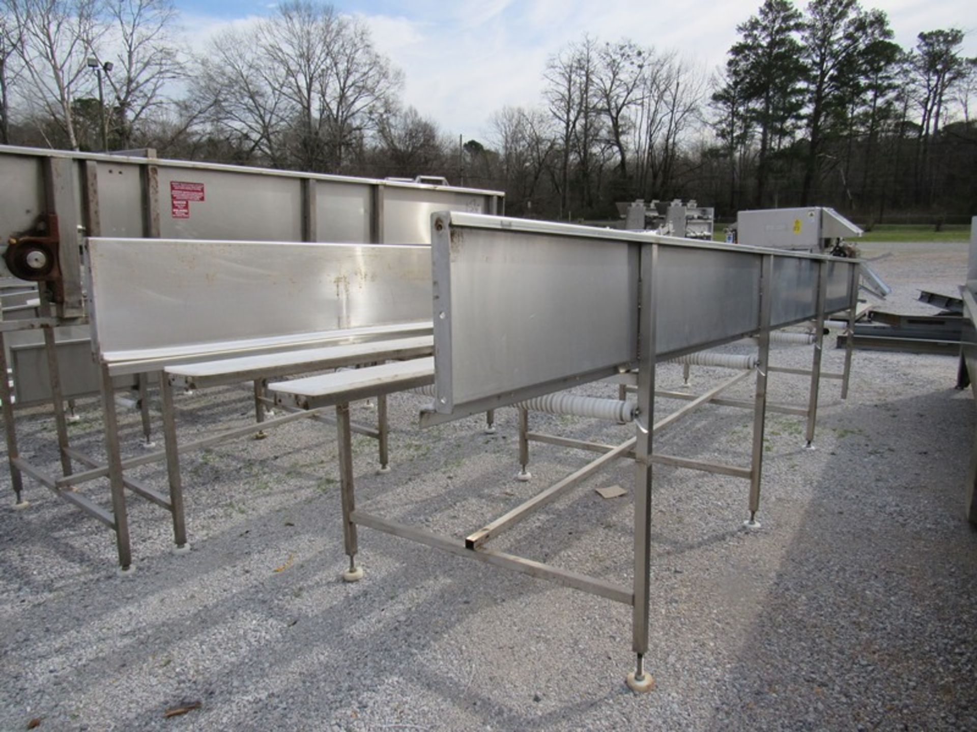 Lot Stainless Steel Conveyor Frames, (1) 4' W X 15' L, (1) 4' W X 8' L, (1) 4' W X 10' L, (1) 4' W X