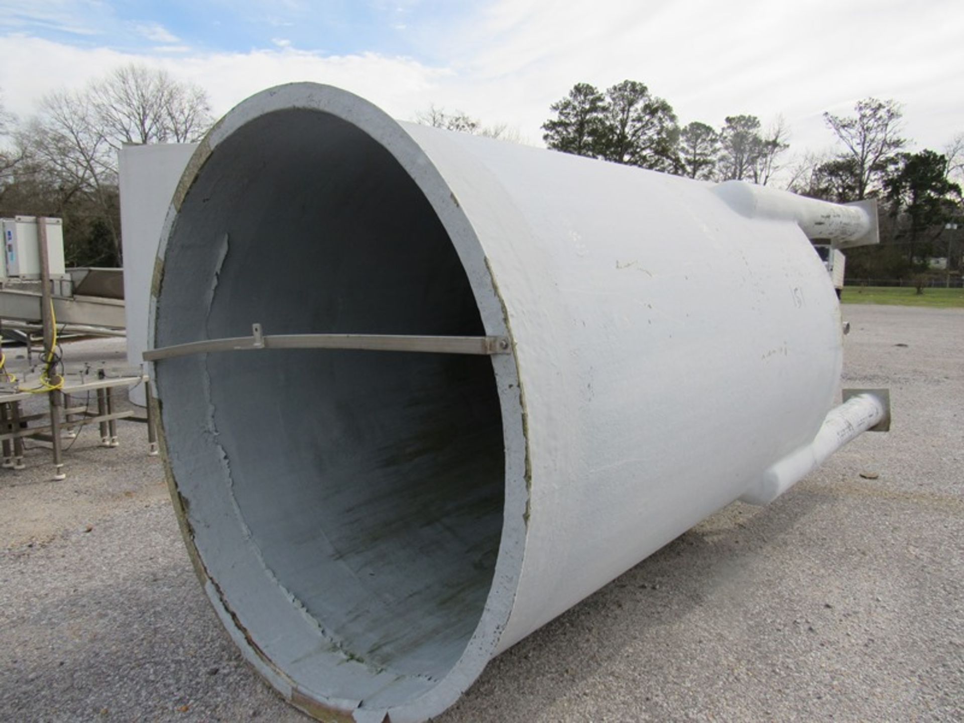 Fiberglass Tank, 70" Dia. X 12' D, cone bottom 3" outlet (Required Loading Fee $100.00 Norm Pavlish- - Image 2 of 4