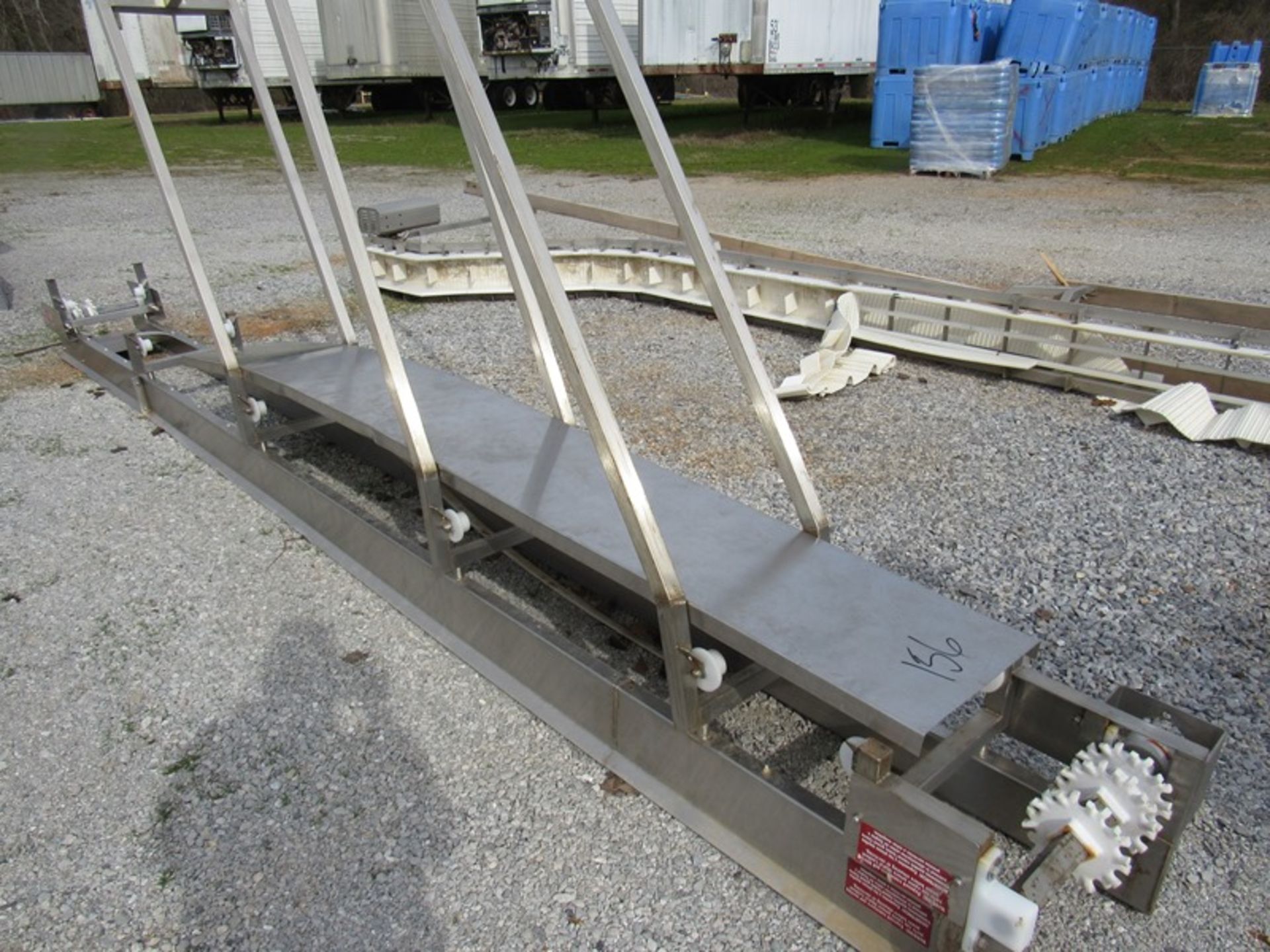 Lot Stainless Steel Conveyor Frames, (1) 4' W X 15' L, (1) 4' W X 8' L, (1) 4' W X 10' L, (1) 4' W X - Image 12 of 13