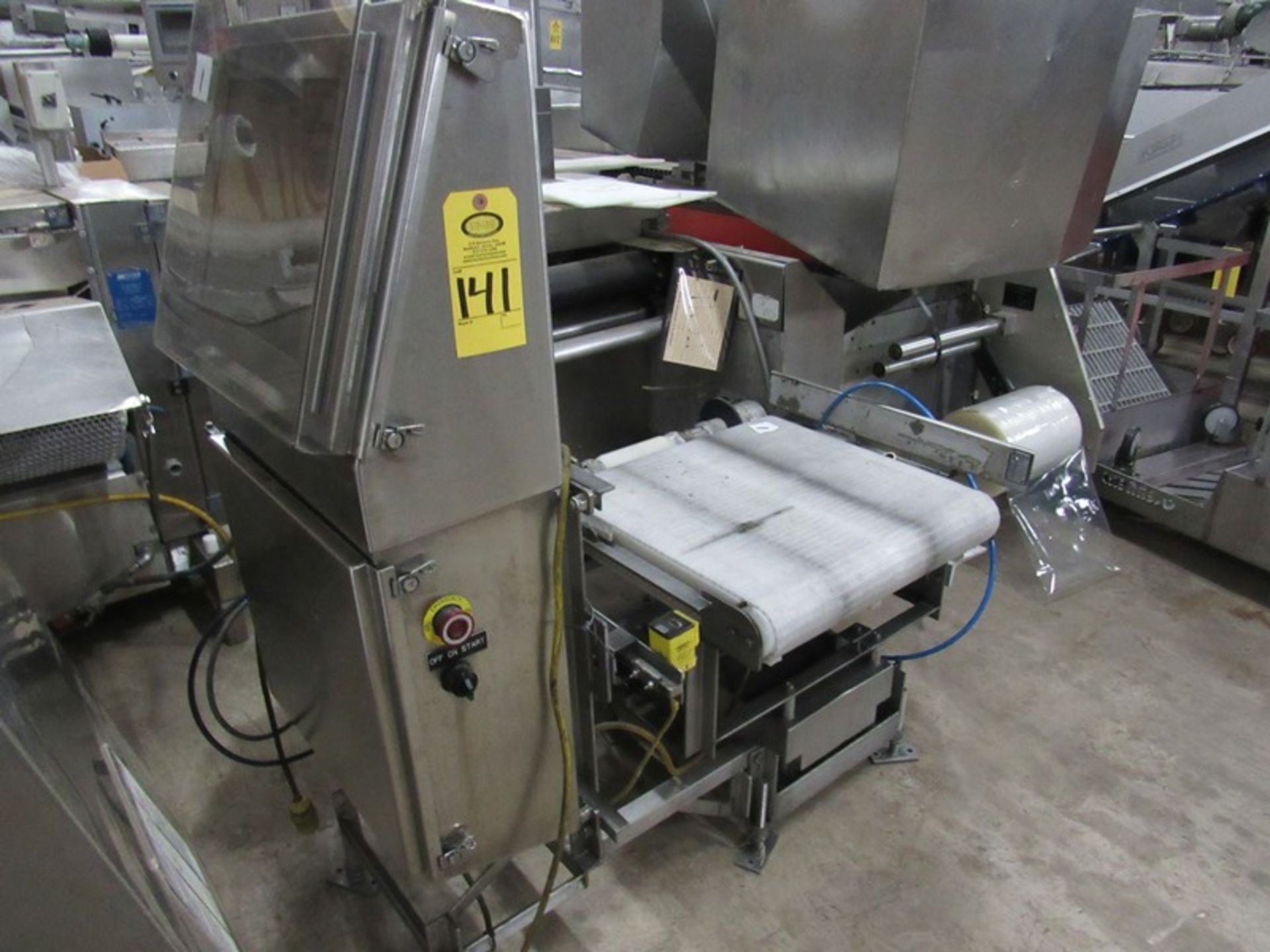 Vandeberg Scales Inline Checkweigher System, (3) conveyors 24" W X 24" L with controls, product