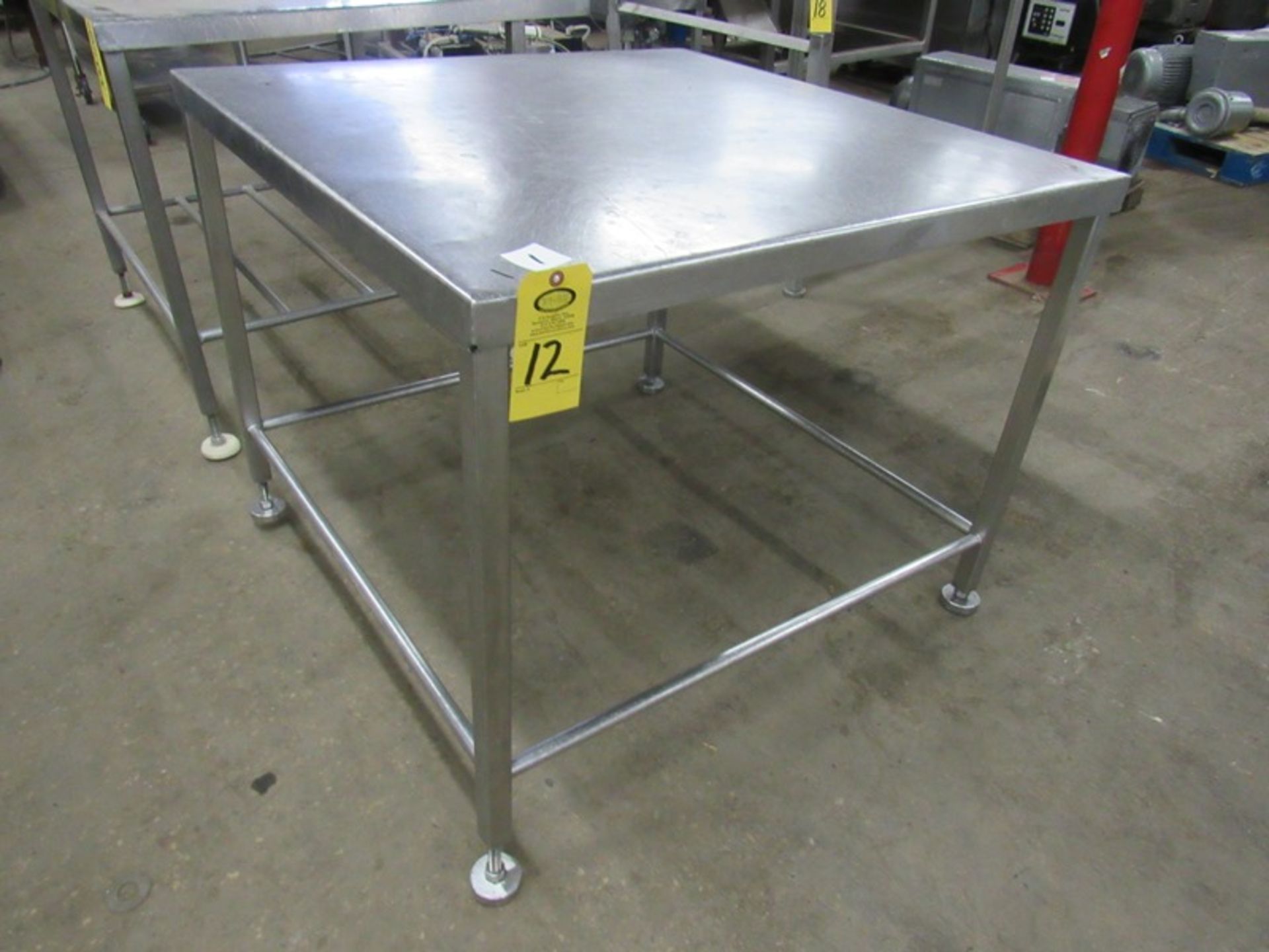 Stainless Steel Table, 44" W X 44" L X 37" T