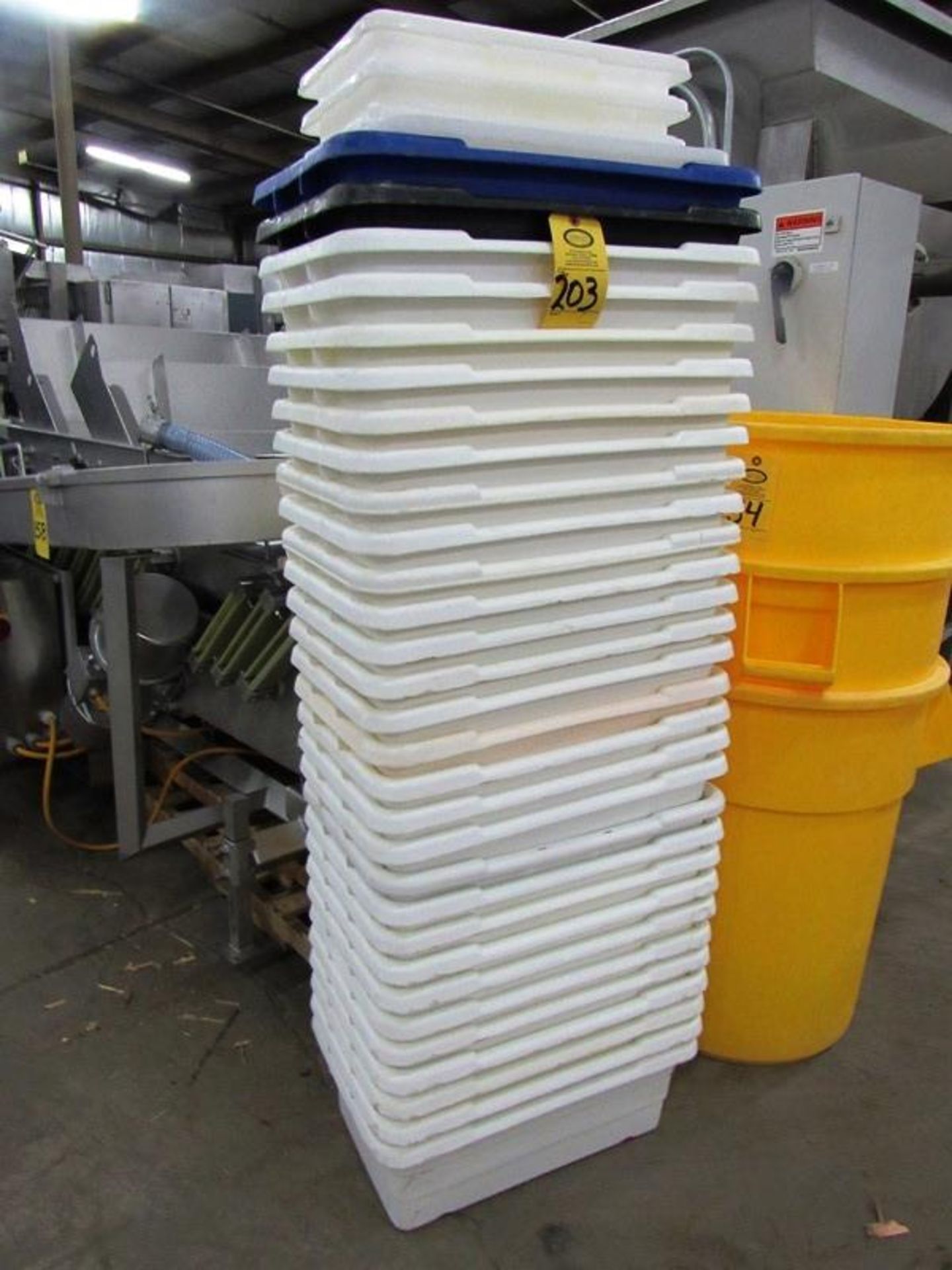 Lot of (30) Plastic Totes, 15" W X 24" L X 9" D