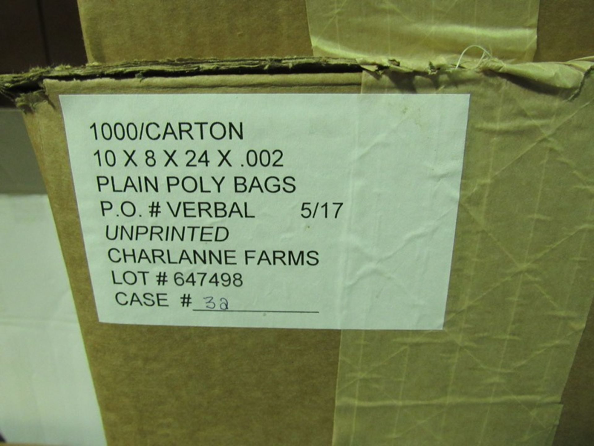 Lot Clear Poly Bags, 10 X 8 X 24 X .002, 4000 Pcs. (Required Loading Fee $25.00 - Small Items Will - Image 2 of 4