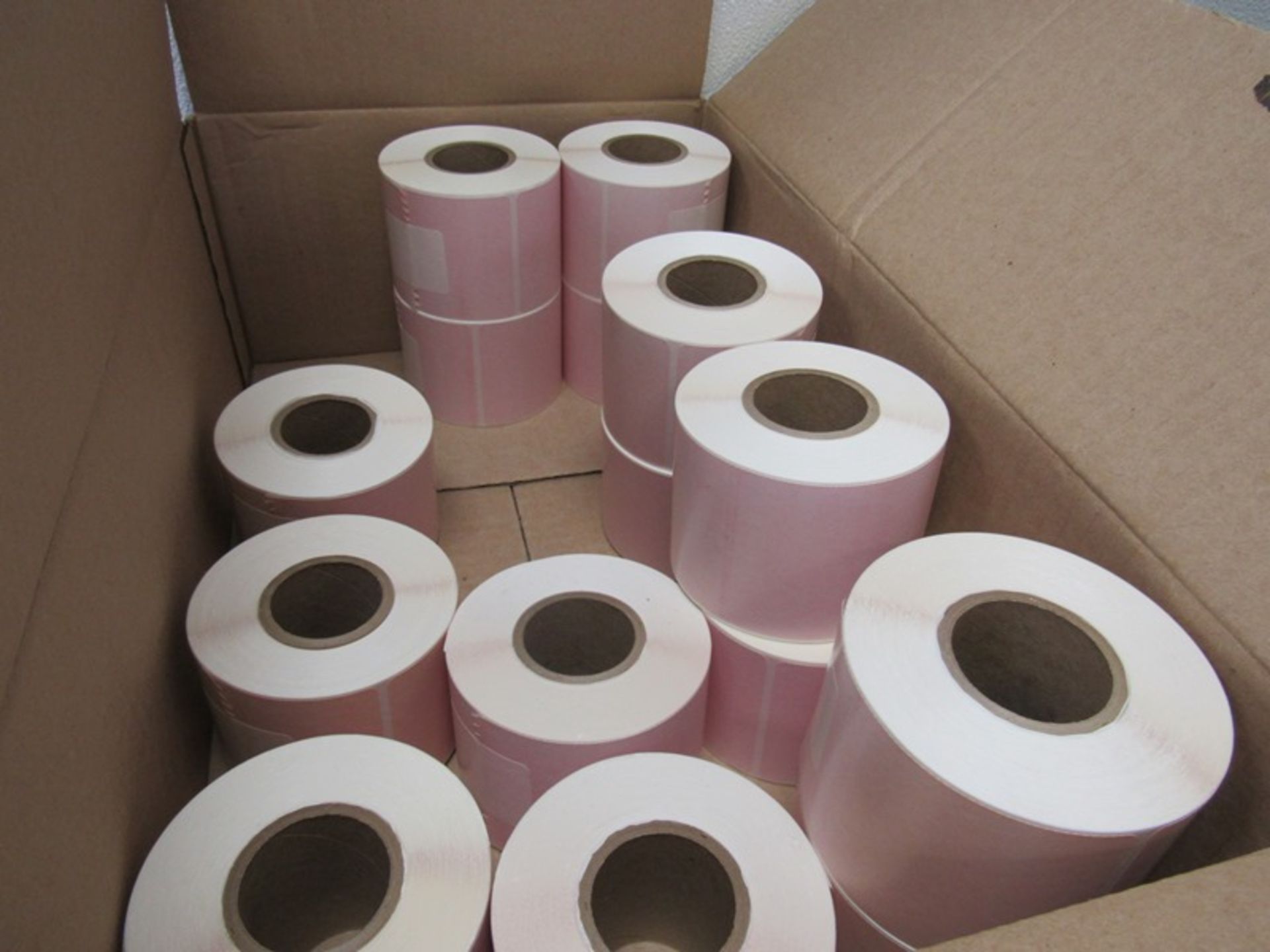 Lot Plain Labels (3) Cases (30) Rolls /Case, 250/roll, (1) Box 15 rolls(Required Loading Fee $10. - Image 2 of 2