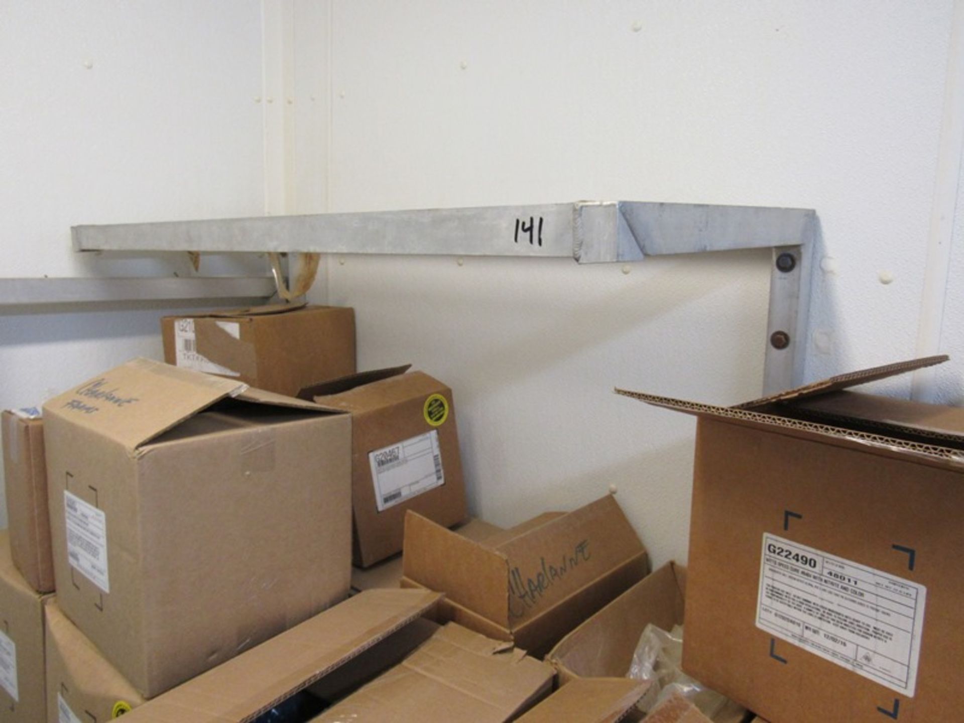 Lot (1) Aluminum Cart, 27" W X 63" L X 6' T (2) Aluminum Shelves(No product or lotted items - Image 2 of 3