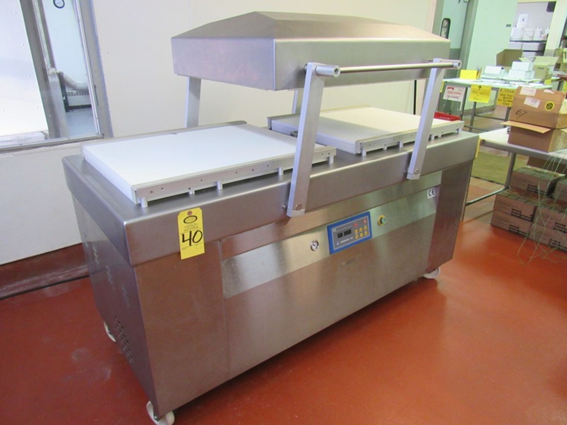 Promarks Mdl. DC800S-FB-PK Double Chamber Packaging Machine, Ser. #6030105, 25" W X 31" L seal