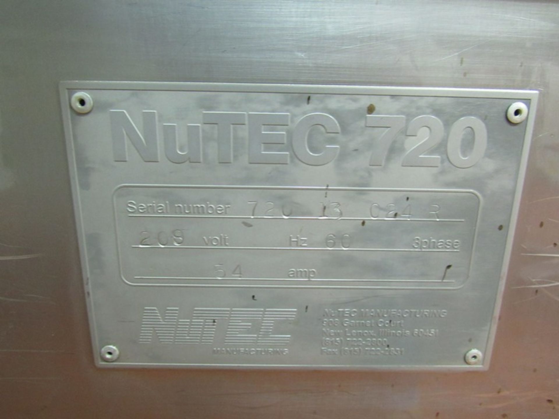 Nutec Mdl. 720 Patty Former, with ultimate fill system, set up with 2 up, 4.5 round, 4 oz plate with - Image 16 of 16