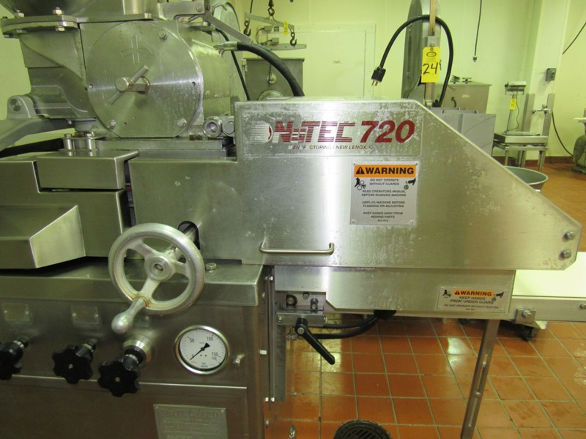 Nutec Mdl. 720 Patty Former, with ultimate fill system, set up with 2 up, 4.5 round, 4 oz plate with - Image 4 of 16