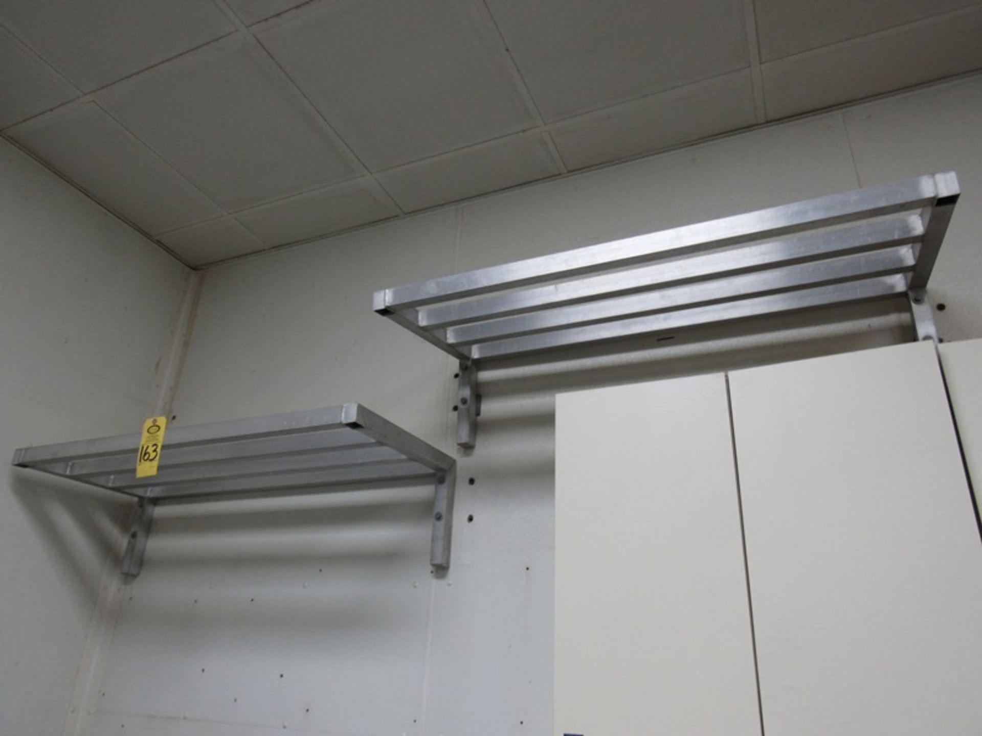 Lot (4) Aluminum Shelves, 22" W X 4' L (Required Loading Fee $20.00 - Small Items Will Be Loaded