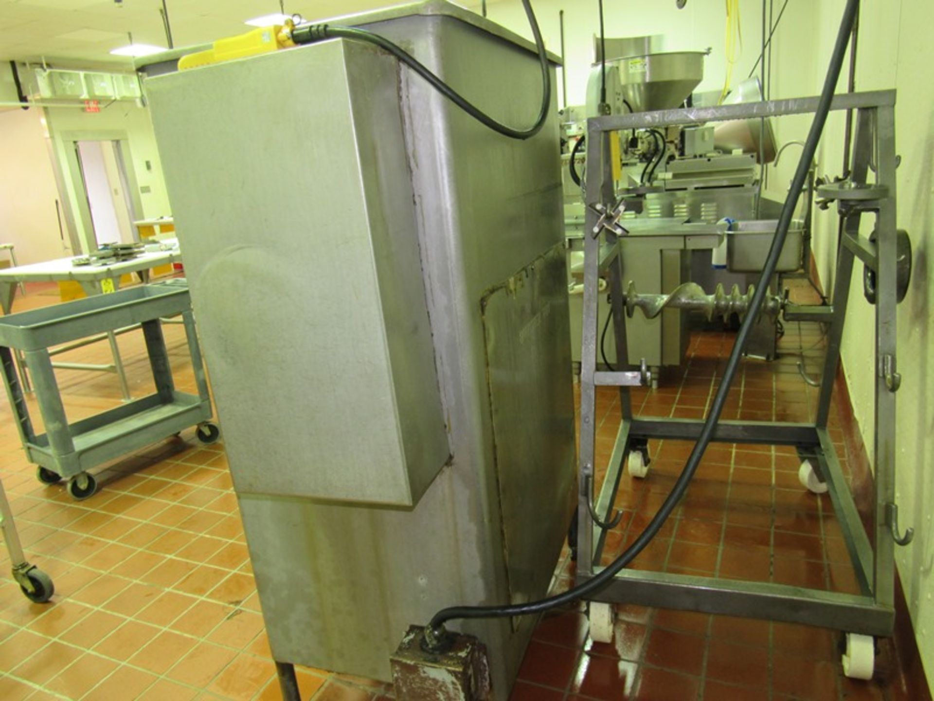 Butcher Boy Mdl. AU56 Grinder, 6" head, top agitation, 220 volts, 3 phase, with (2) plates and - Image 2 of 5
