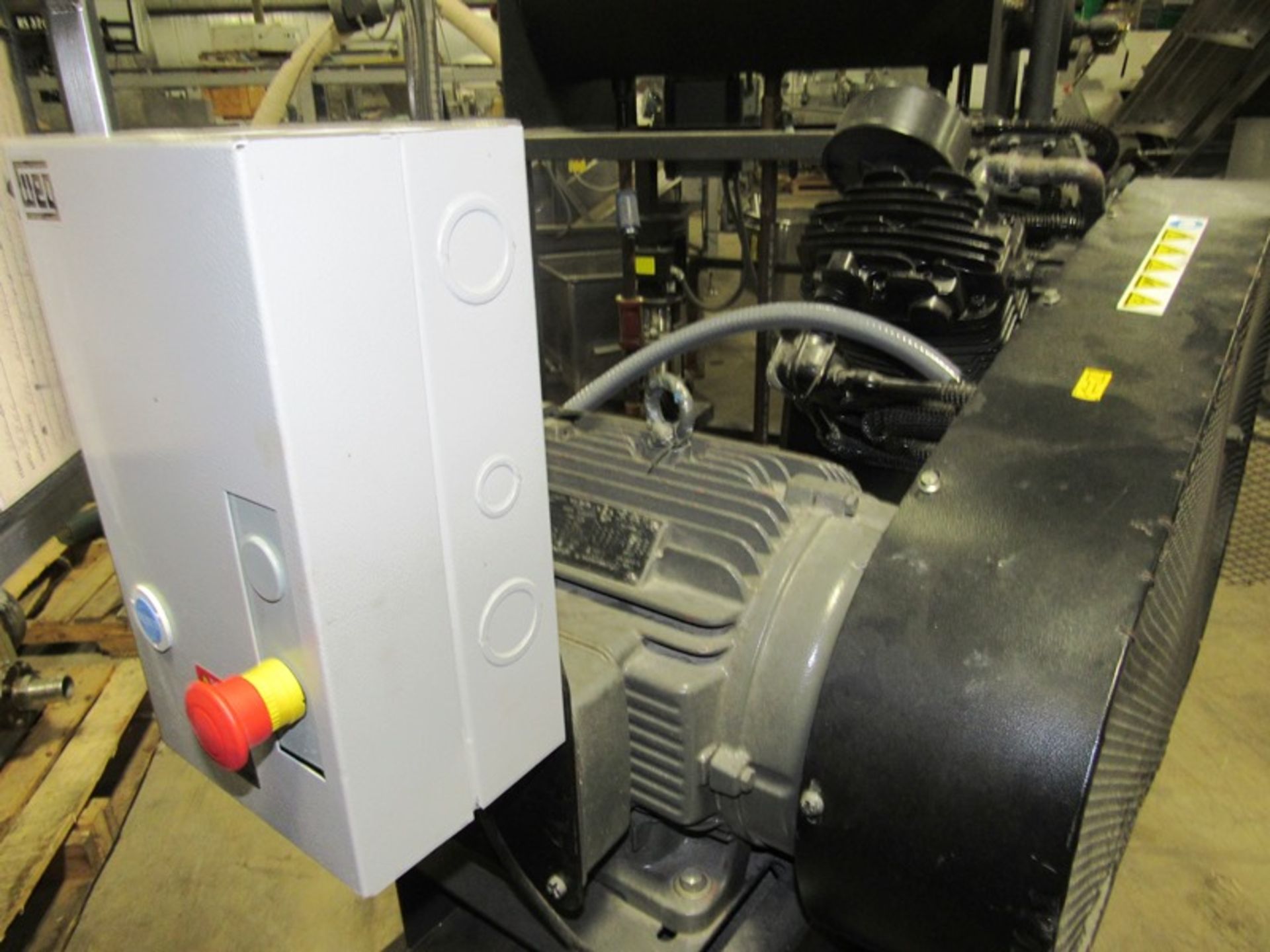 Schulz Mdl. 80BR 2 Stage Air Compressor, 15 h.p., 208/230/460 volts, 3 phase, on holding tank - Image 4 of 7
