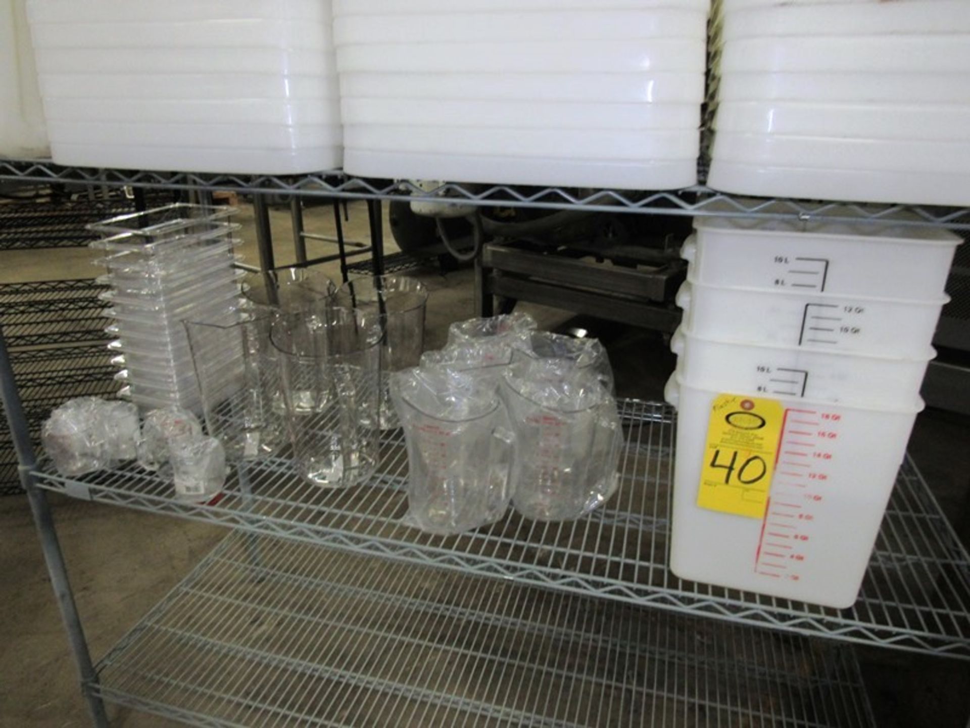 Lot of Plastic Measuring Pitchers, (4) 4Liter Pitchers, (5) 2 Liter Pitchers, (6) 225 ml cups, (4)