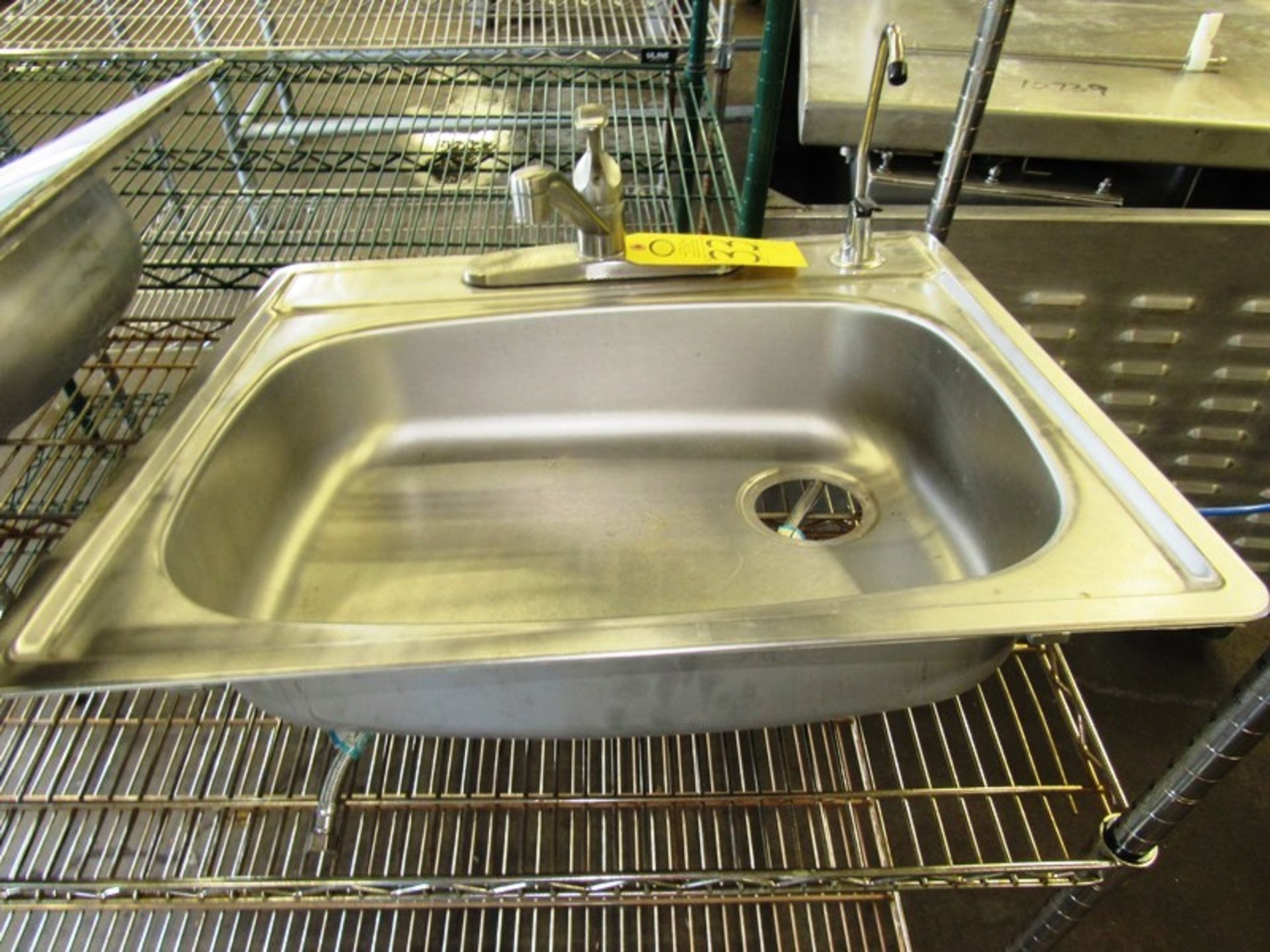 Lot of (3) Stainless Steel Sinks,(1) double tub 22" W X 33" L (dented), (1) single tub 22" W X 26" L - Image 3 of 5