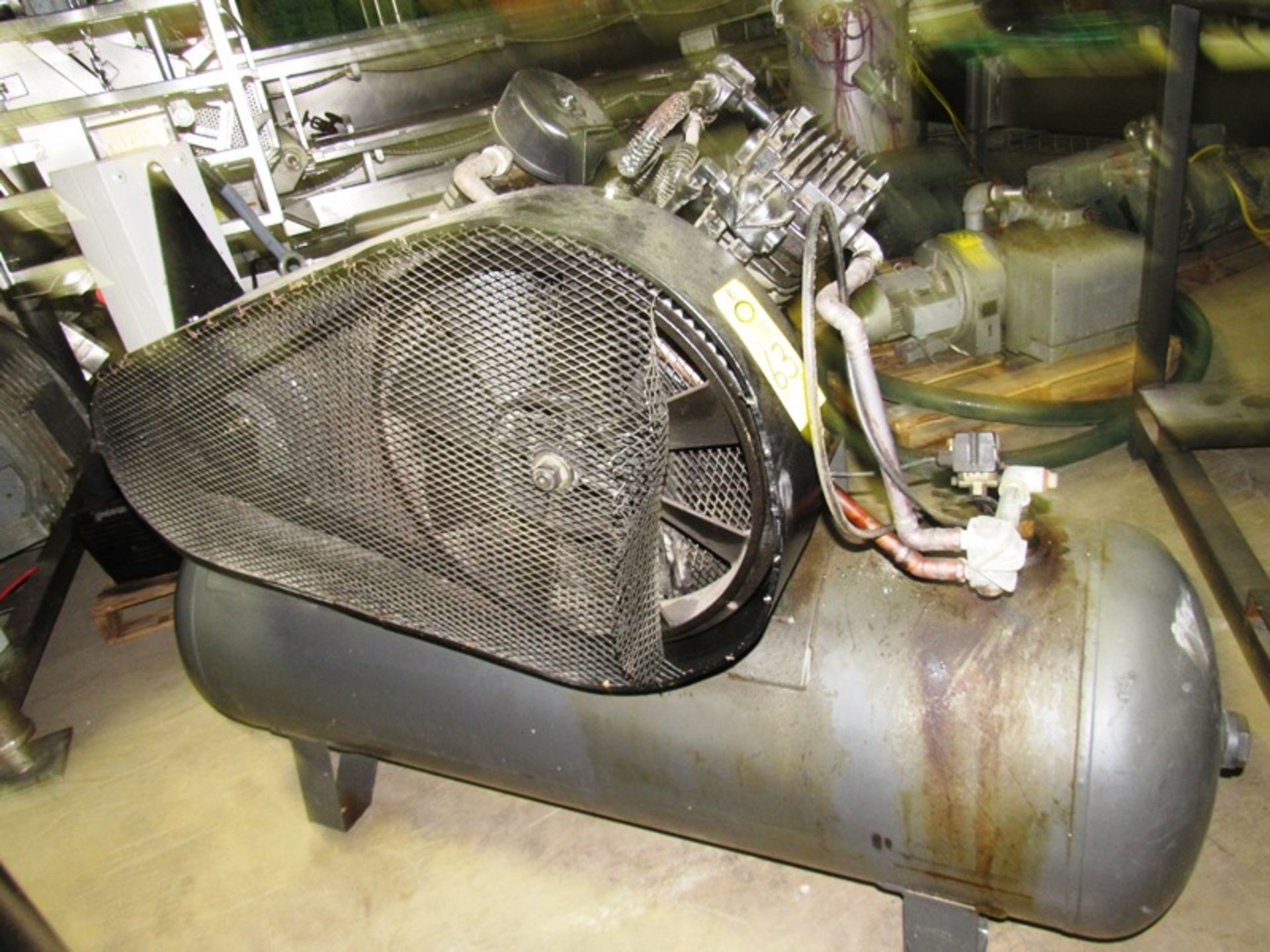 Schulz Mdl. 80BR 2 Stage Air Compressor, 15 h.p., 208/230/460 volts, 3 phase, on holding tank - Image 3 of 7