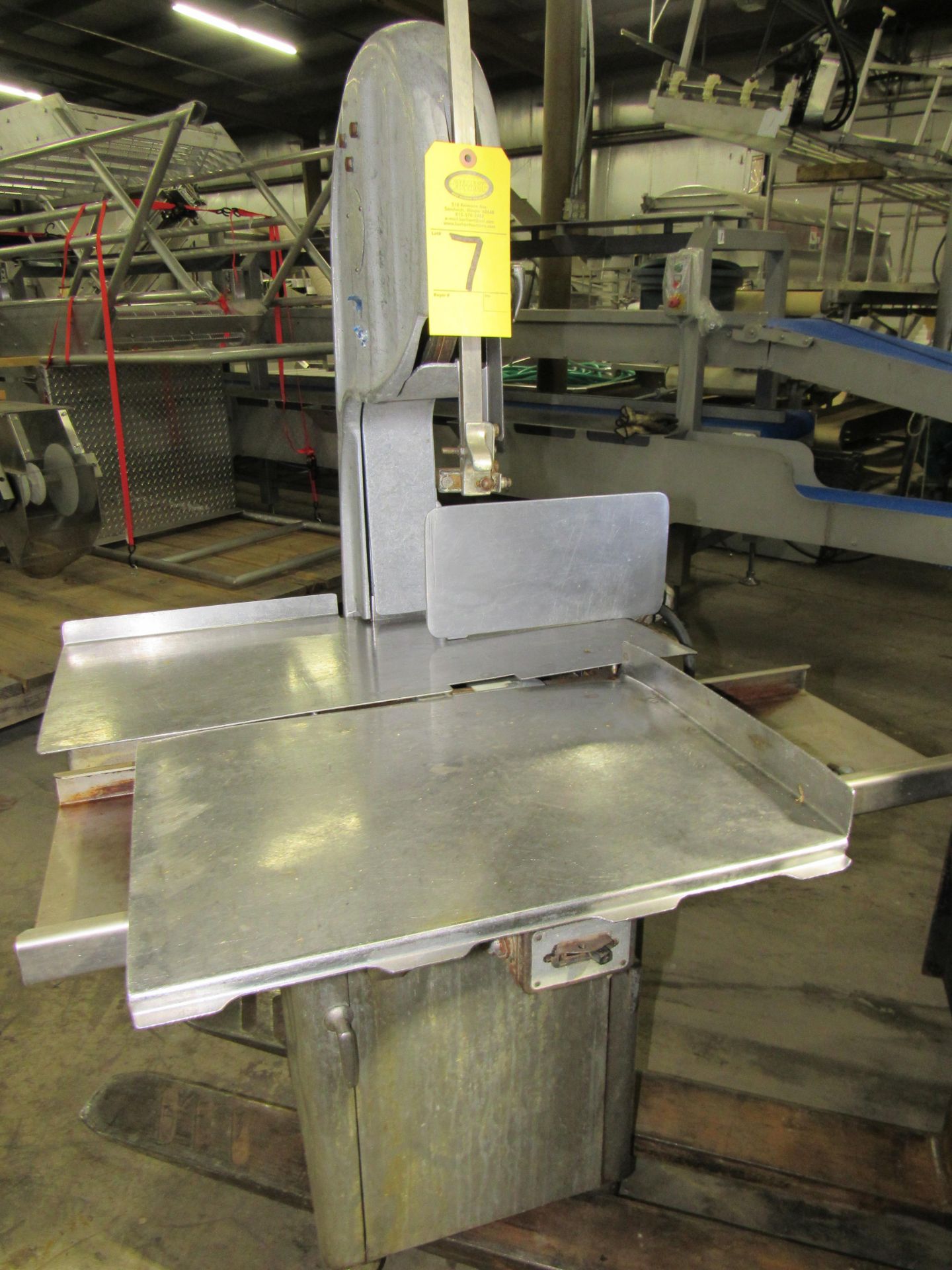 Biro Bandsaw, stainless steel contact table, aluminum head 9" cutting area