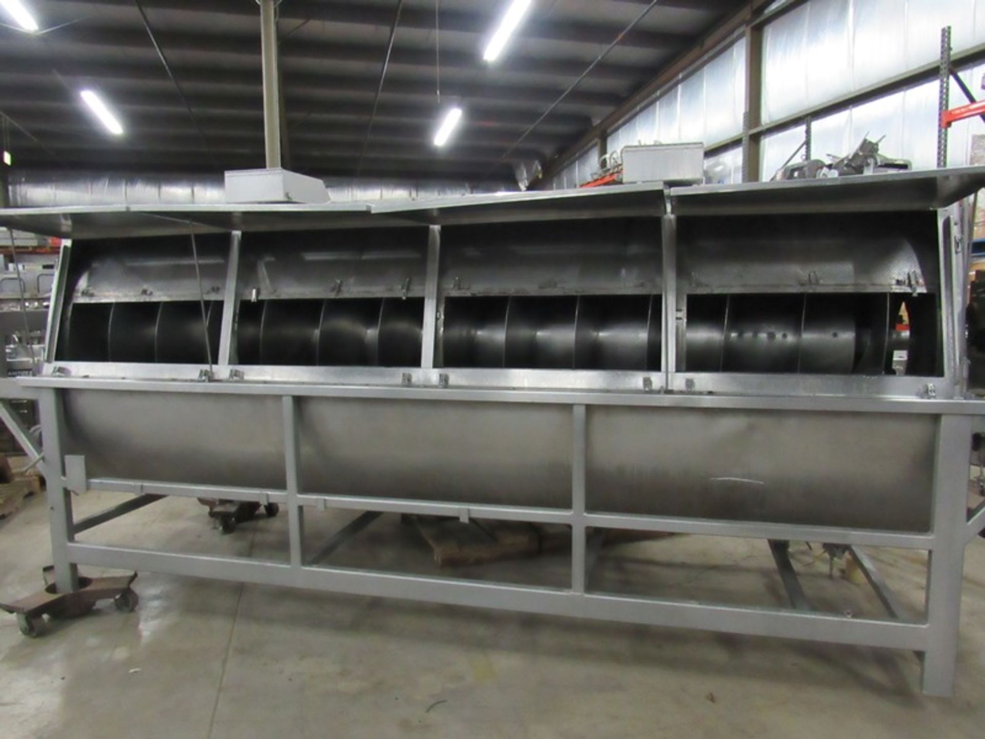 Stainless Steel Vegetable Blancher, 4' Dia. X 11' L spiral auger, in stainless steel cabinet - Image 3 of 9